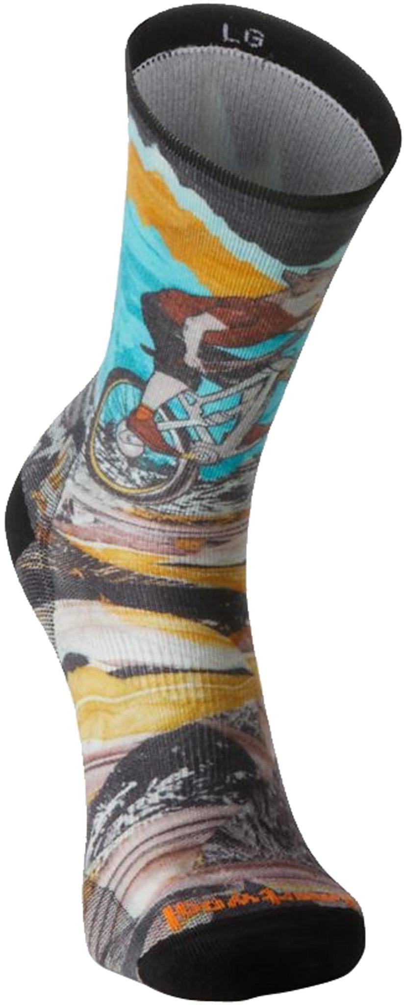 Product gallery image number 2 for product Bike Zero Cushion Wolf Print Crew Socks - Unisex