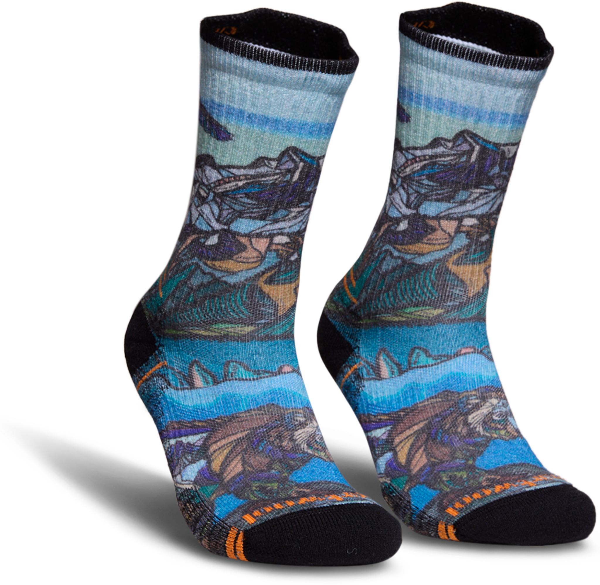 Product gallery image number 1 for product Hike Light Cushion Icy Range Print Crew Socks - Women's