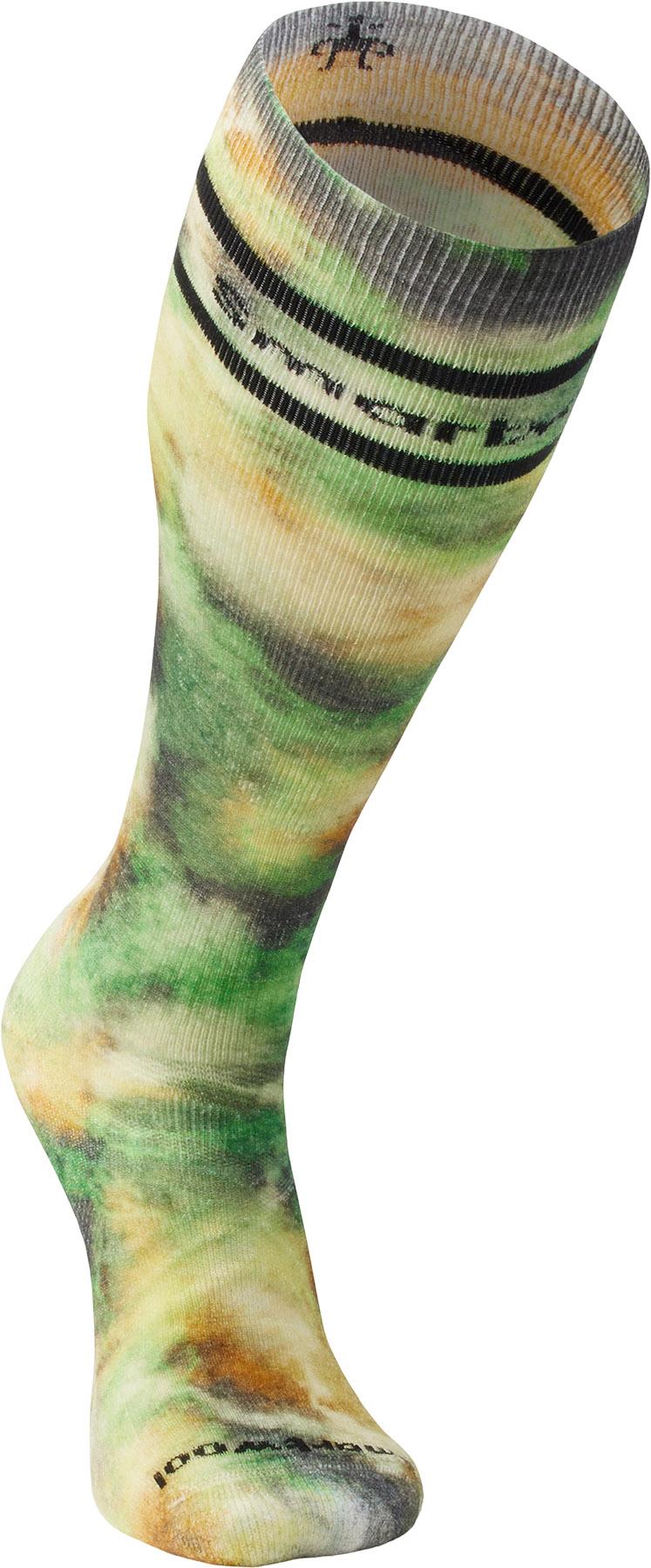Product gallery image number 2 for product Ski Full Cushion Groovy Tie Dye Print Over The Calf Socks - Men's