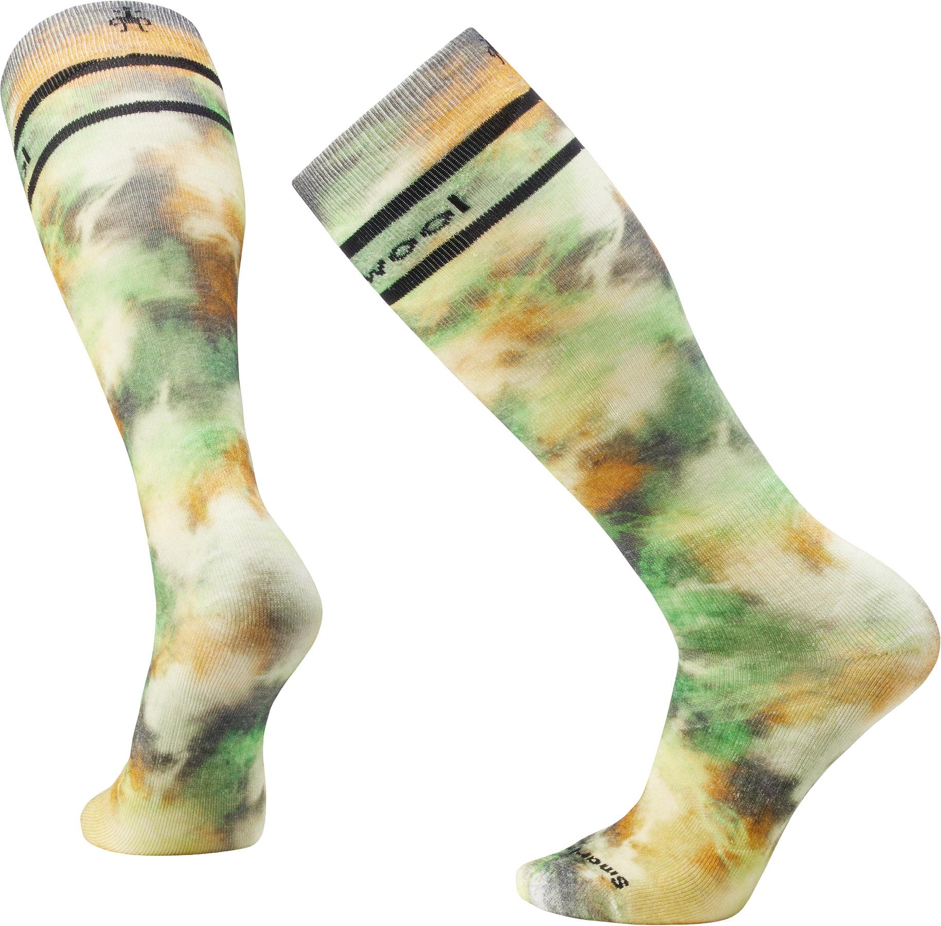 Product image for Ski Full Cushion Groovy Tie Dye Print Over The Calf Socks - Men's