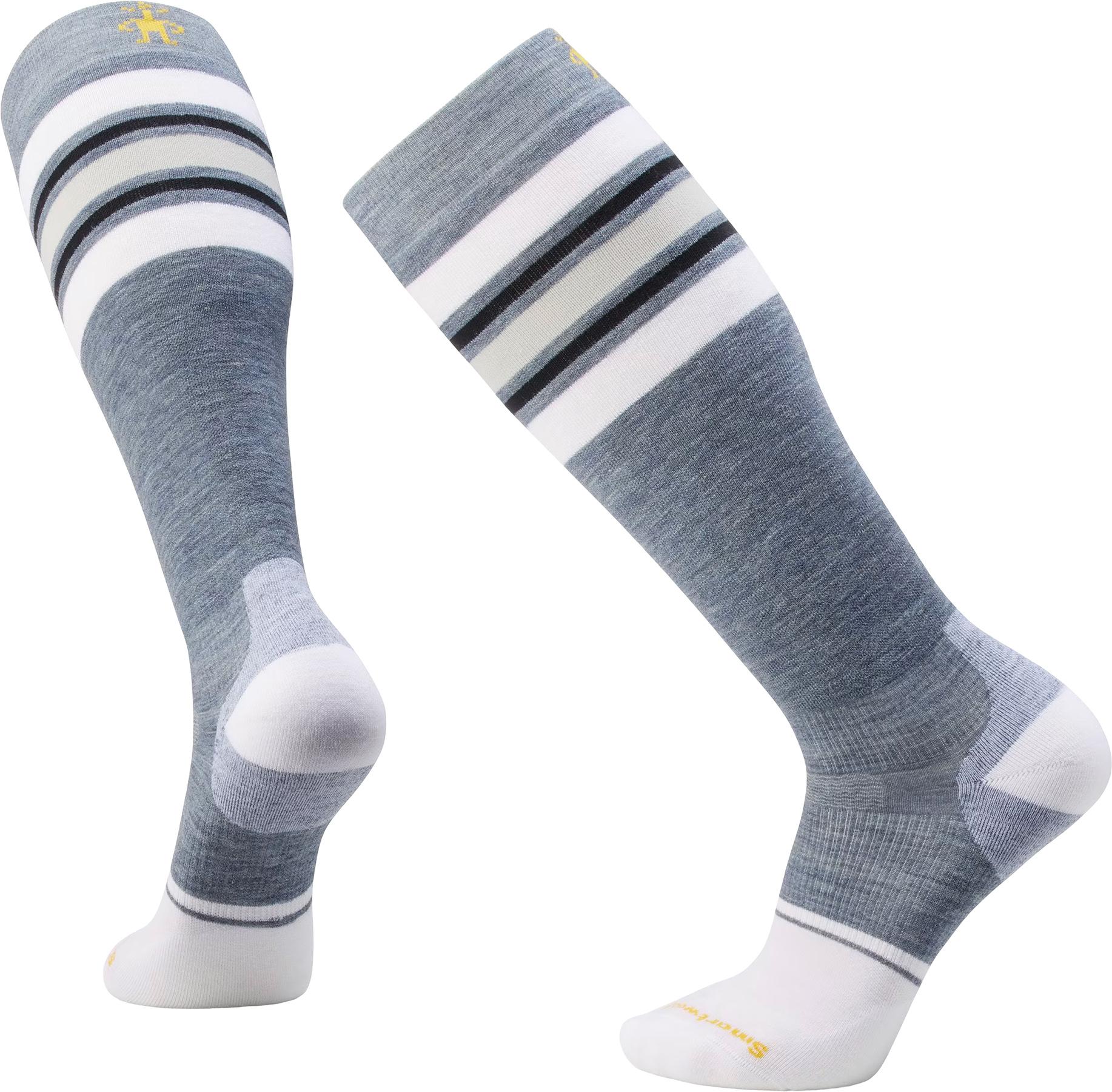 Image de produit pour Chaussettes de planche à neige sous-genou rayée avec coussin ciblé et extensibilité accrue - Unisexe