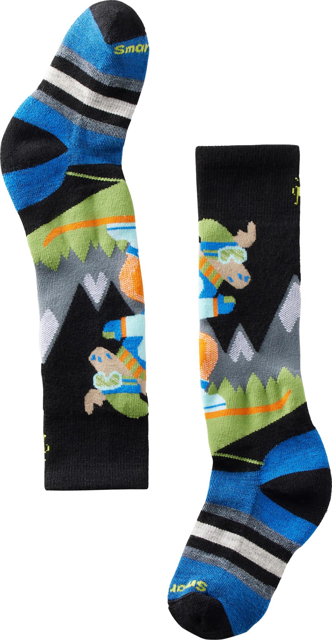Product gallery image number 1 for product Wintersport Full Cushion Mountain Moose Pattern OTC Socks - Kids