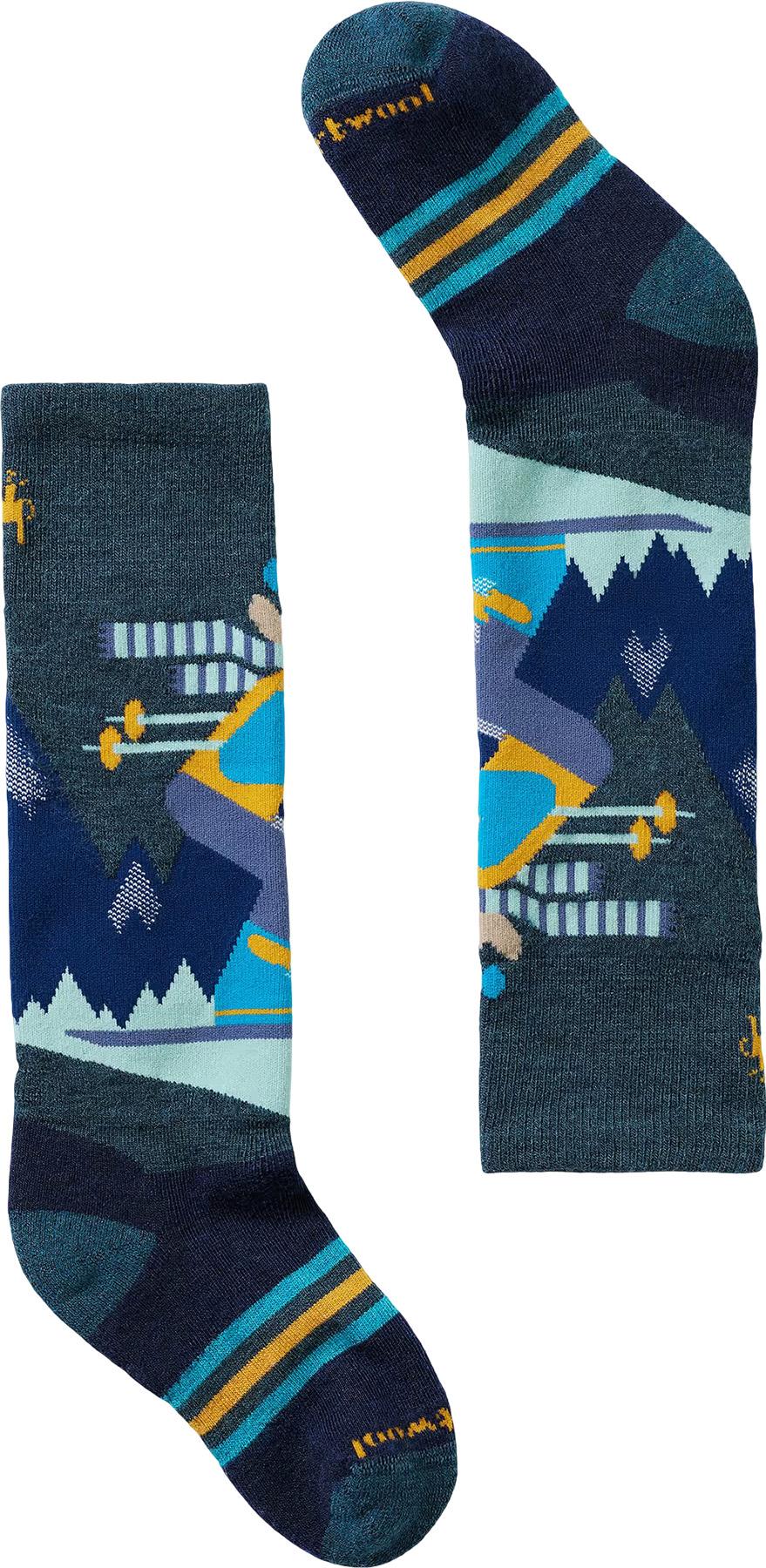 Product gallery image number 1 for product Wintersport Full Cushion Mountain Moose Pattern OTC Socks - Kids