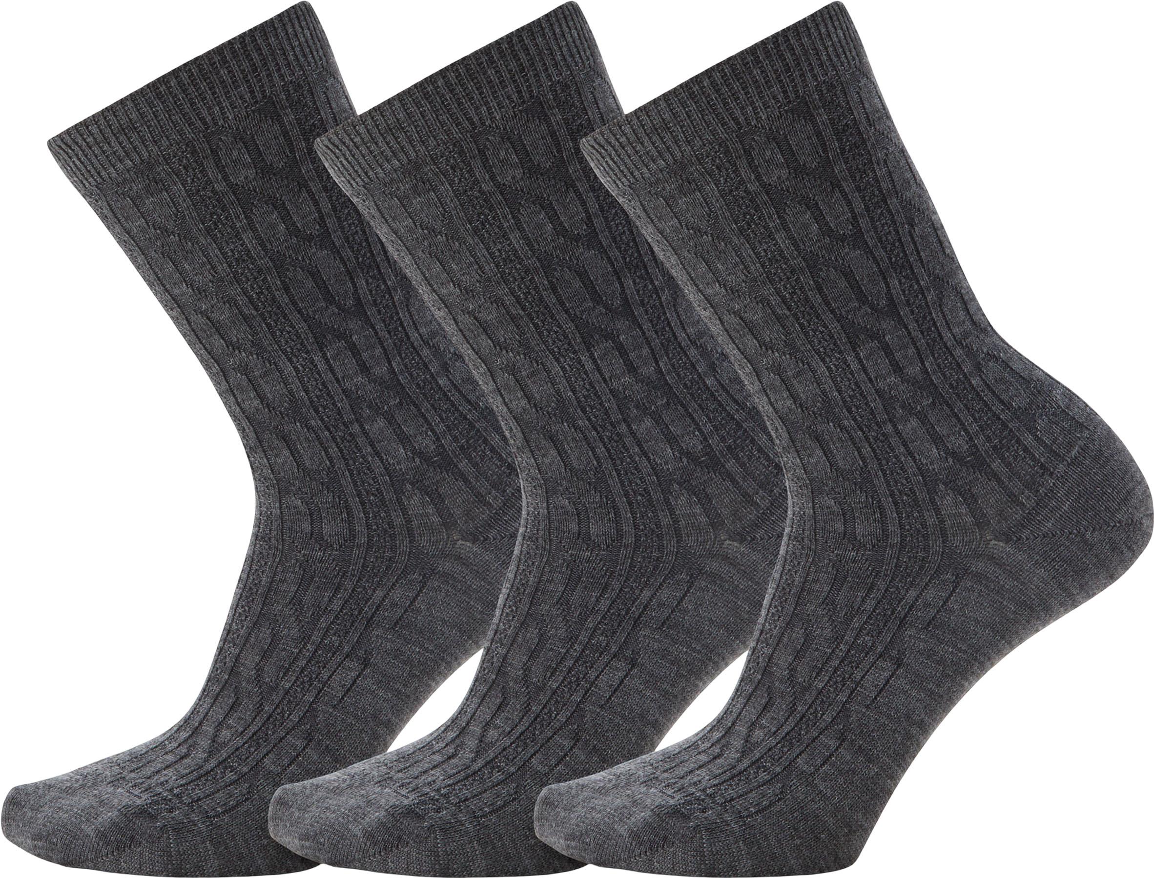 Product image for Chaussettes mi-mollet Everyday Cable Paquet de 3 - Femme