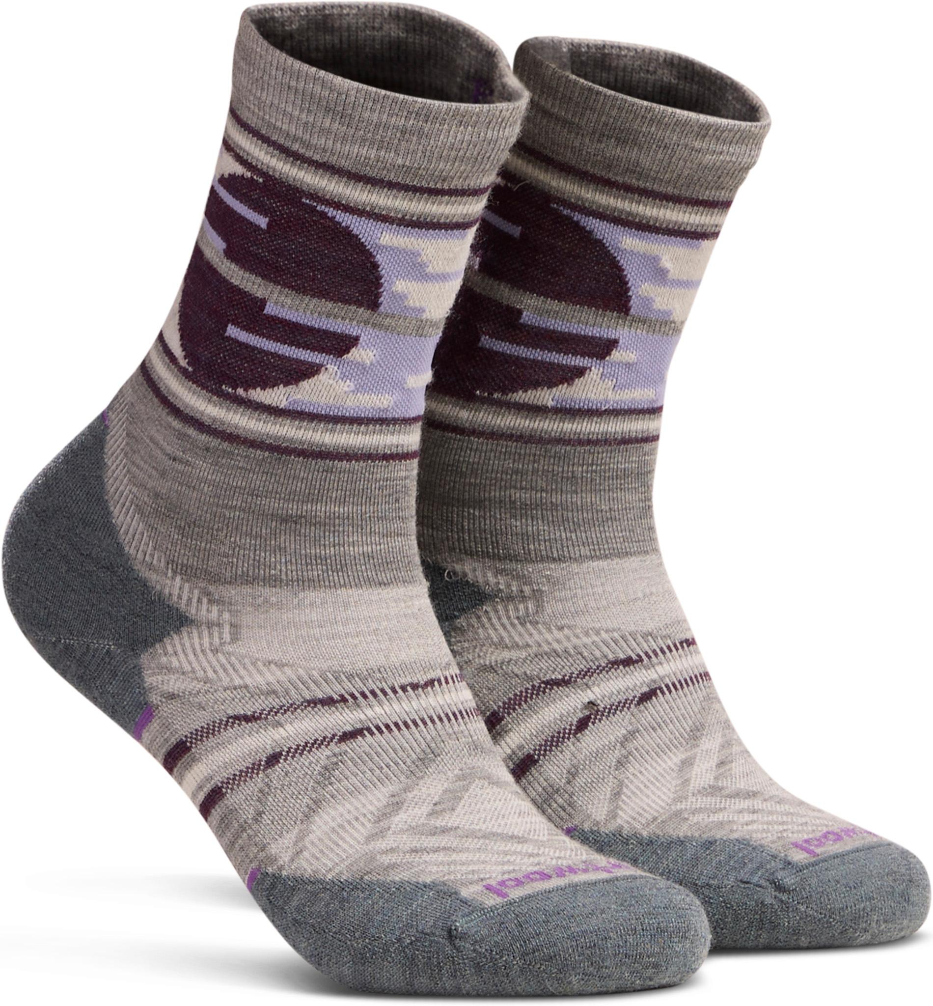 Product gallery image number 1 for product Trail Run Targeted Cushion Sunset Trail Crew Socks - Women's