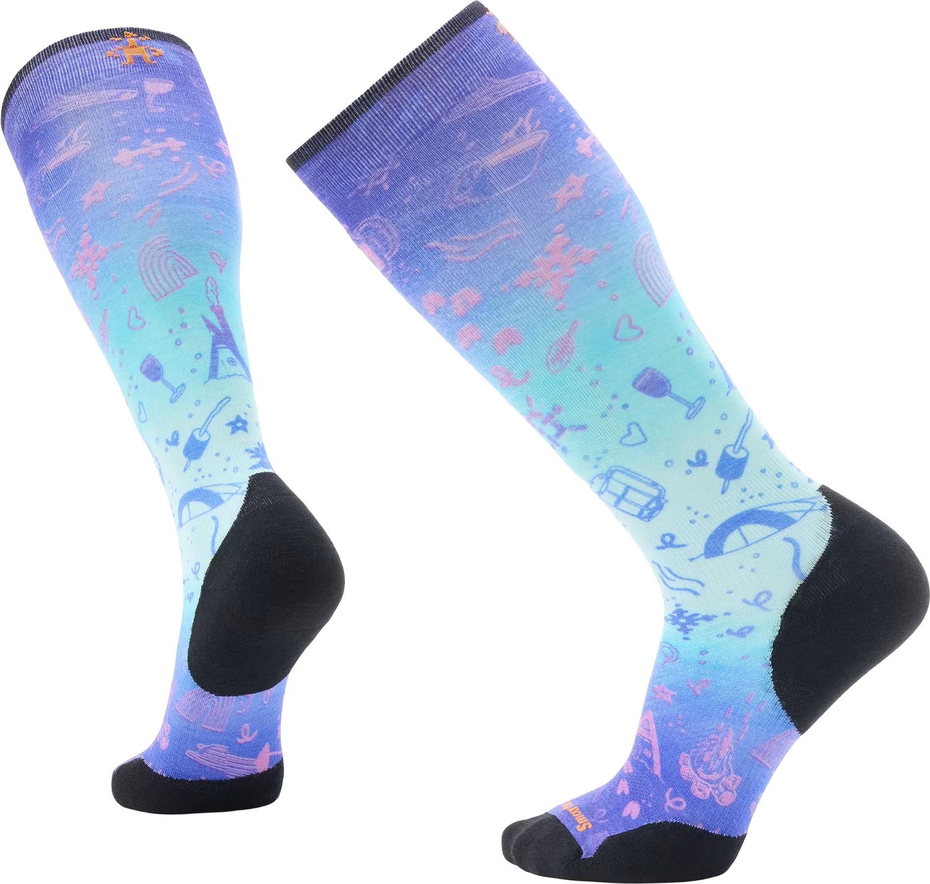 Image de produit pour Ski Nature Doodles Print Over The Calf Socks