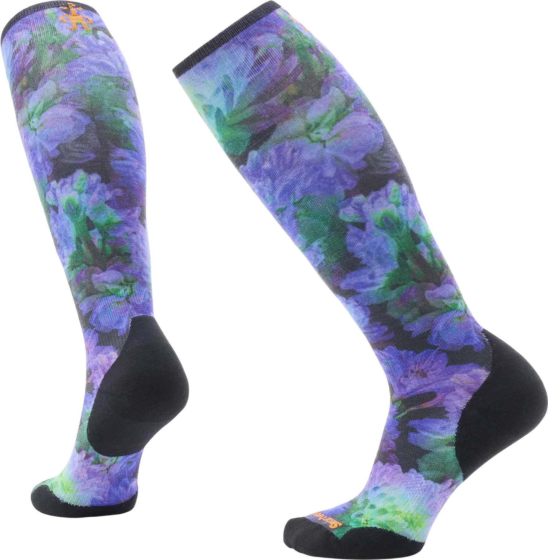 Product image for Ski Targeted Cushion Electric Lotus Print OTC Socks - Women's