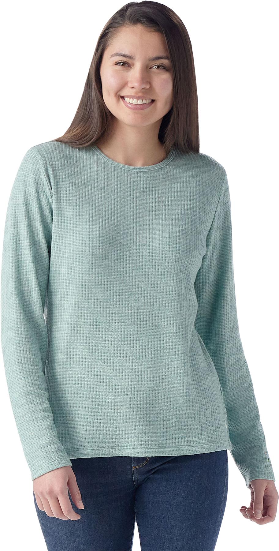 Numéro de l'image de la galerie de produits 2 pour le produit Haut thermique à col rond côtelé en mérinos - Femme