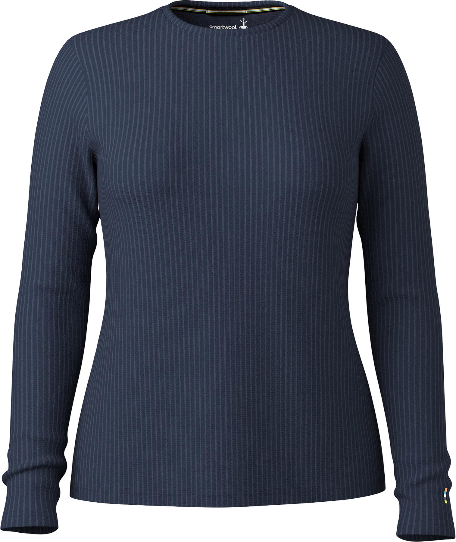 Image de produit pour Haut thermique à col rond côtelé en mérinos - Femme