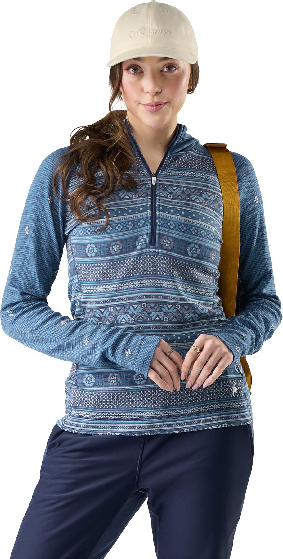 Product gallery image number 2 for product Classic Thermal Merino Base Layer 1/2 Zip Hoodie - Women's