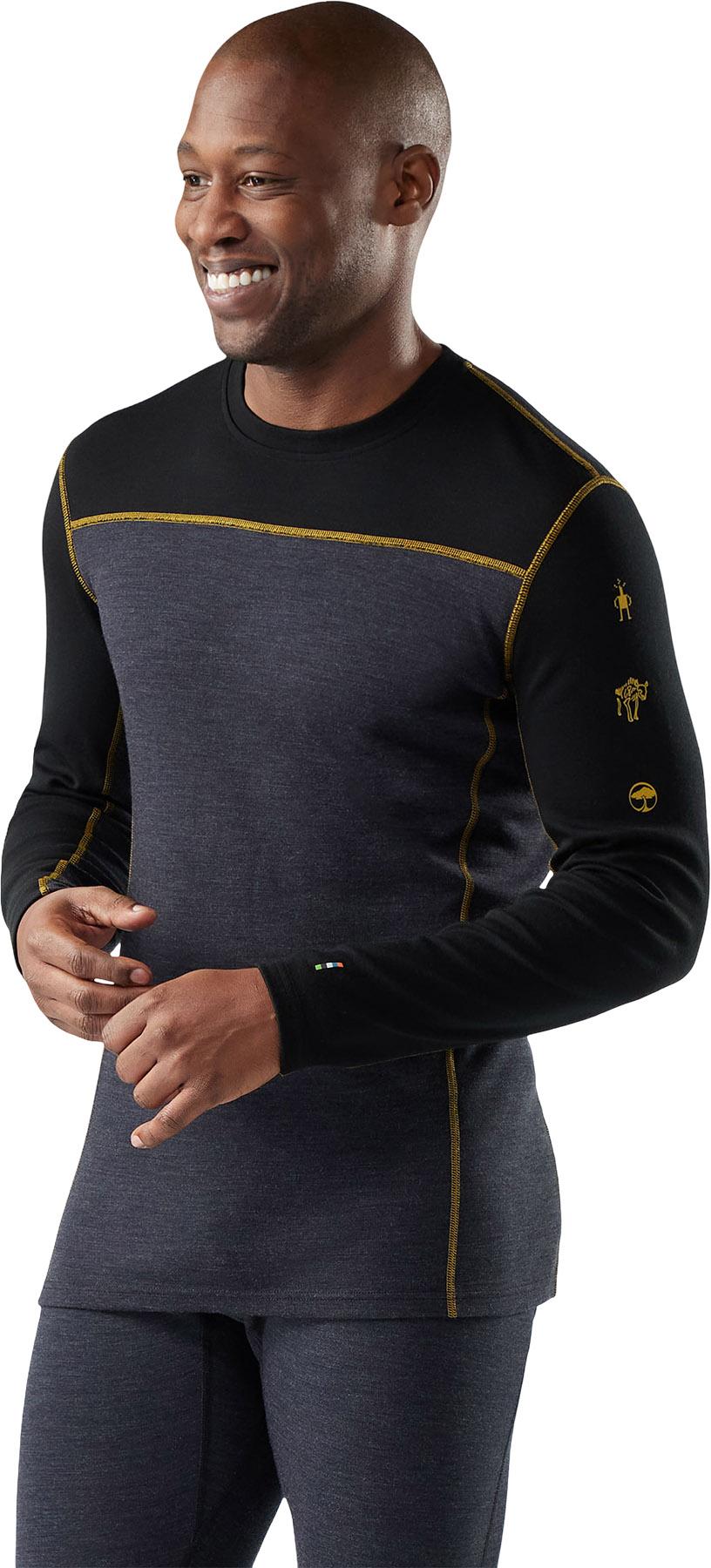 Product gallery image number 3 for product Classic Thermal Merino Colorblock Crew Neck Base Layer Top - Men's