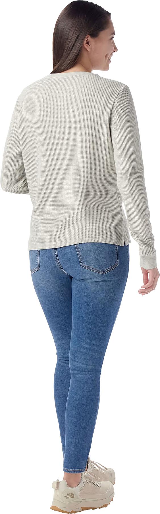 Product gallery image number 2 for product Waffle Long Sleeve Henley Shirt - Women's