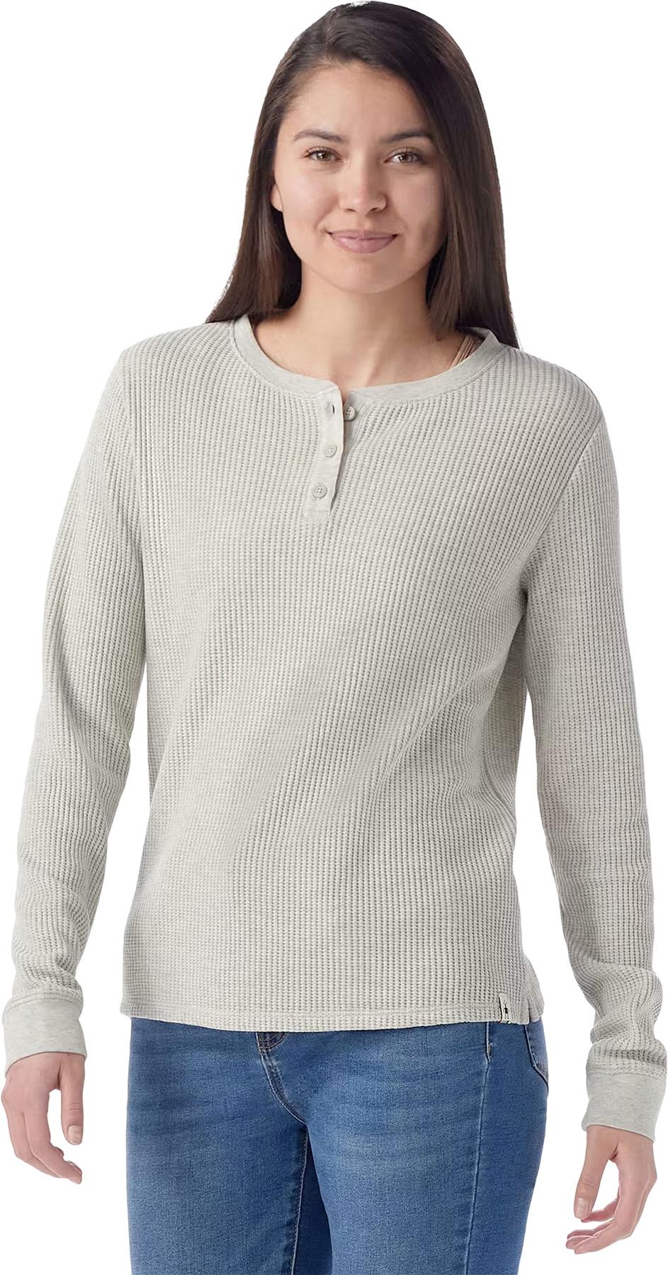 Product gallery image number 3 for product Waffle Long Sleeve Henley Shirt - Women's