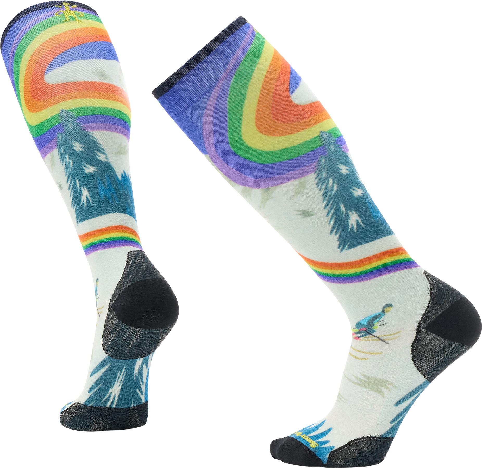Product image for Chaussette de contention imprimée sous-genou Rainbow Trails