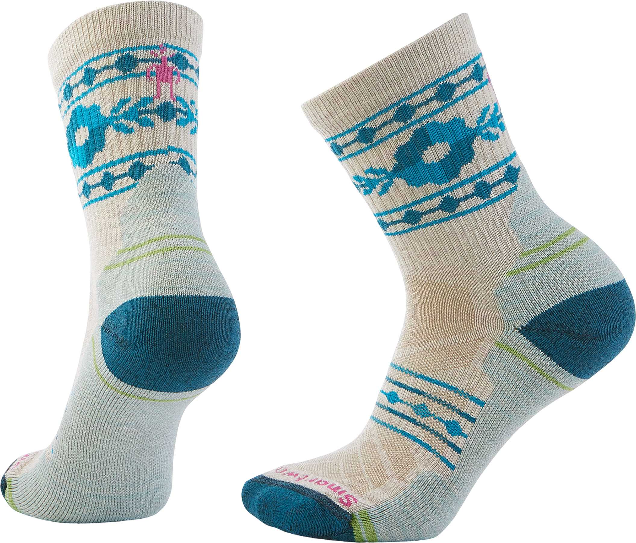 Product image for Hike Light Cushion Retro Floral Mid Crew Socks - Women's
