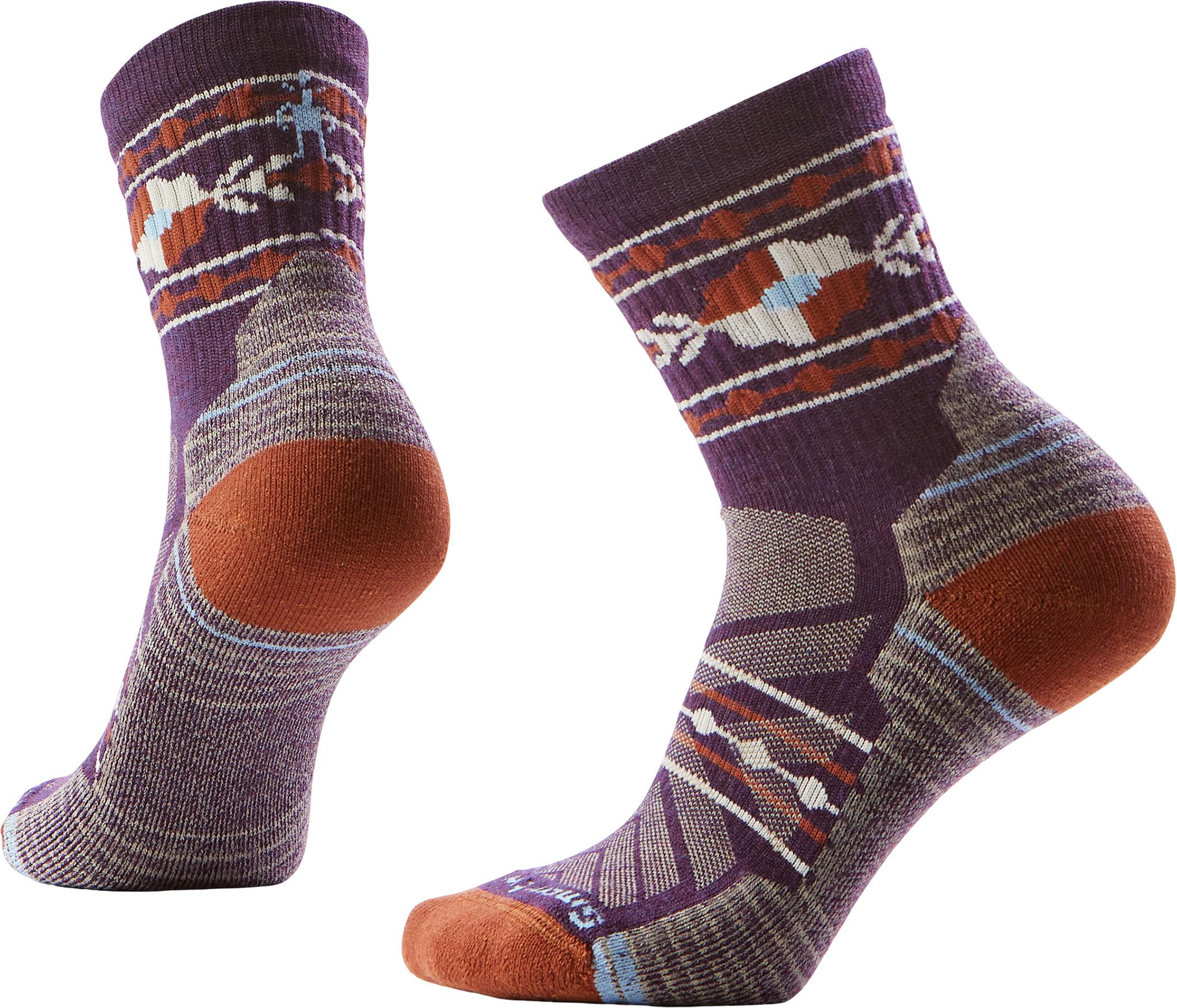 Product image for Hike Light Cushion Retro Floral Mid Crew Socks - Women's