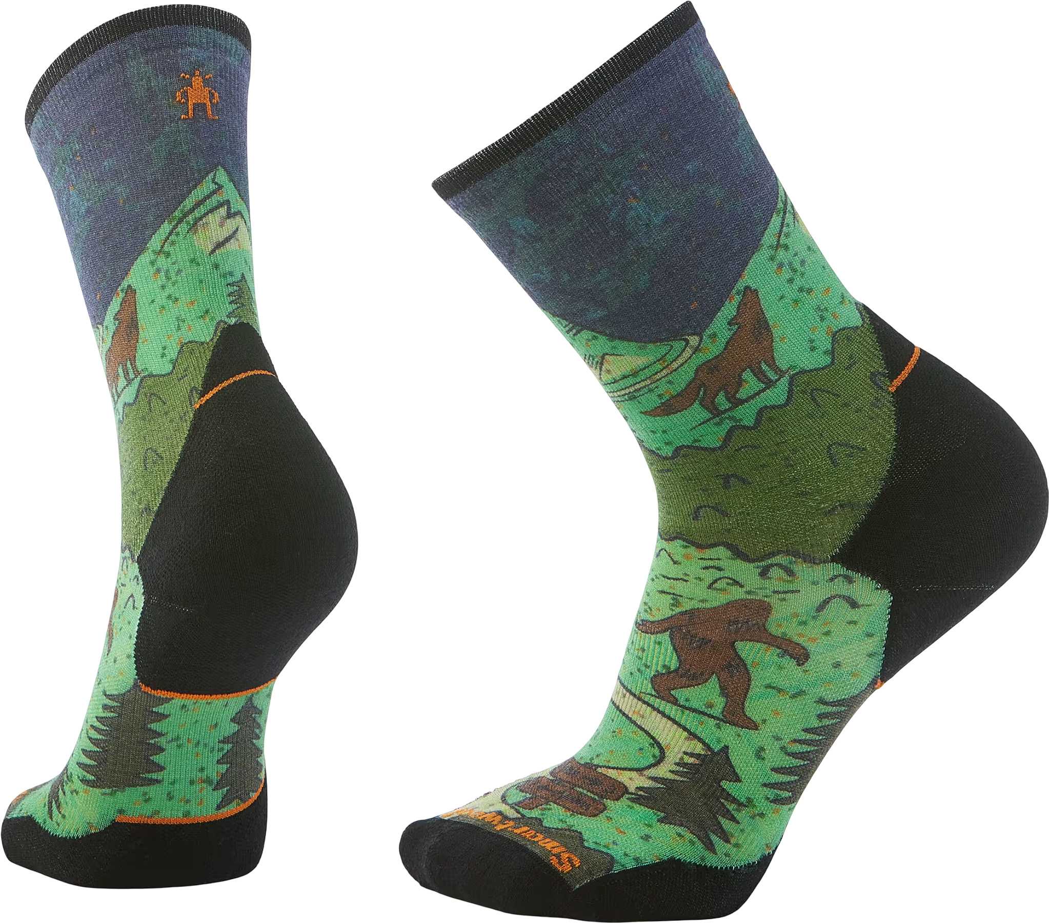 Product image for Trail Run Targeted Cushion Neature Print Crew Socks - Unisex