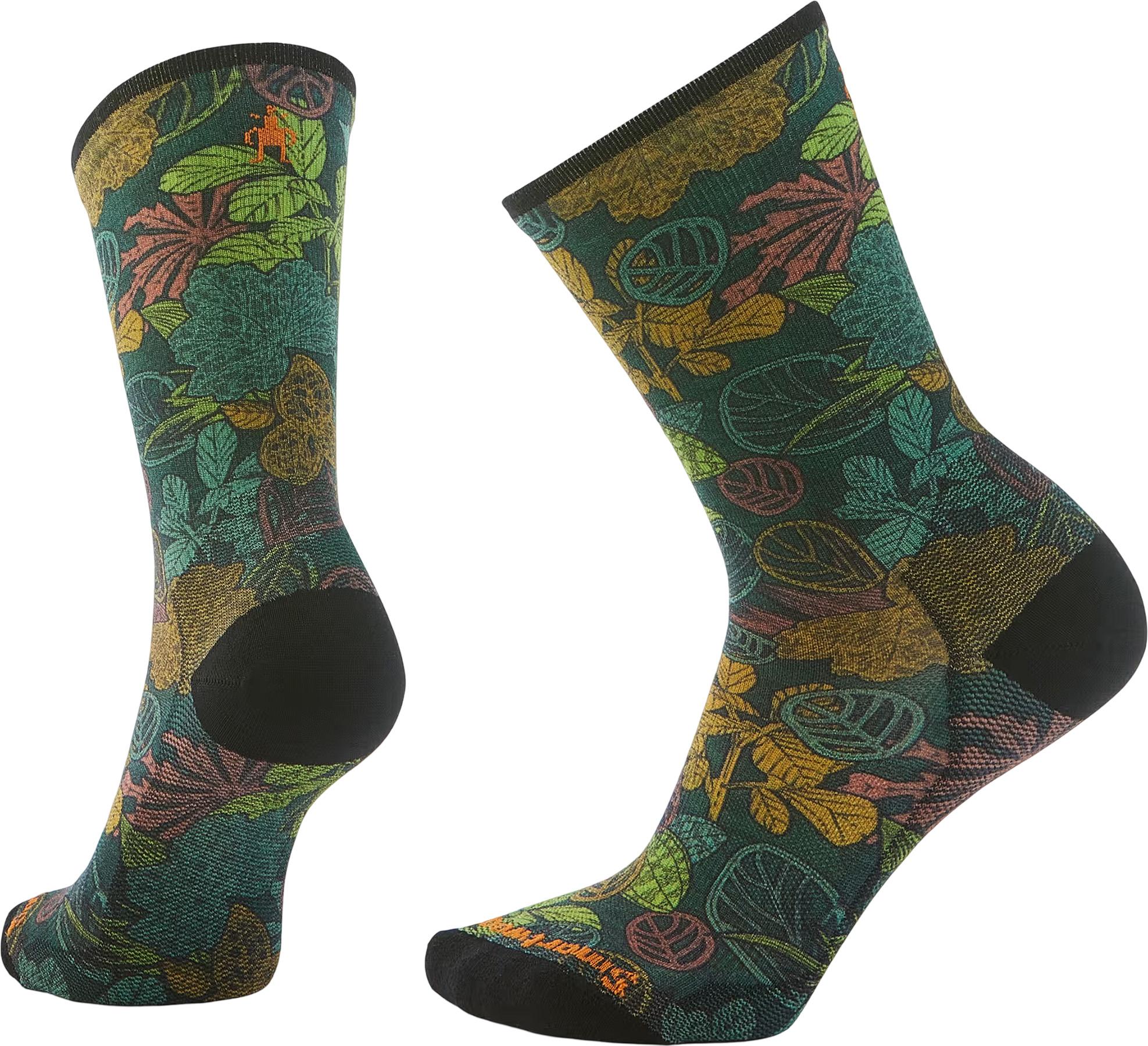 Product image for Chaussettes de vélo mi-mollet sans matelassage avec imprimé Aloha Forest - Homme