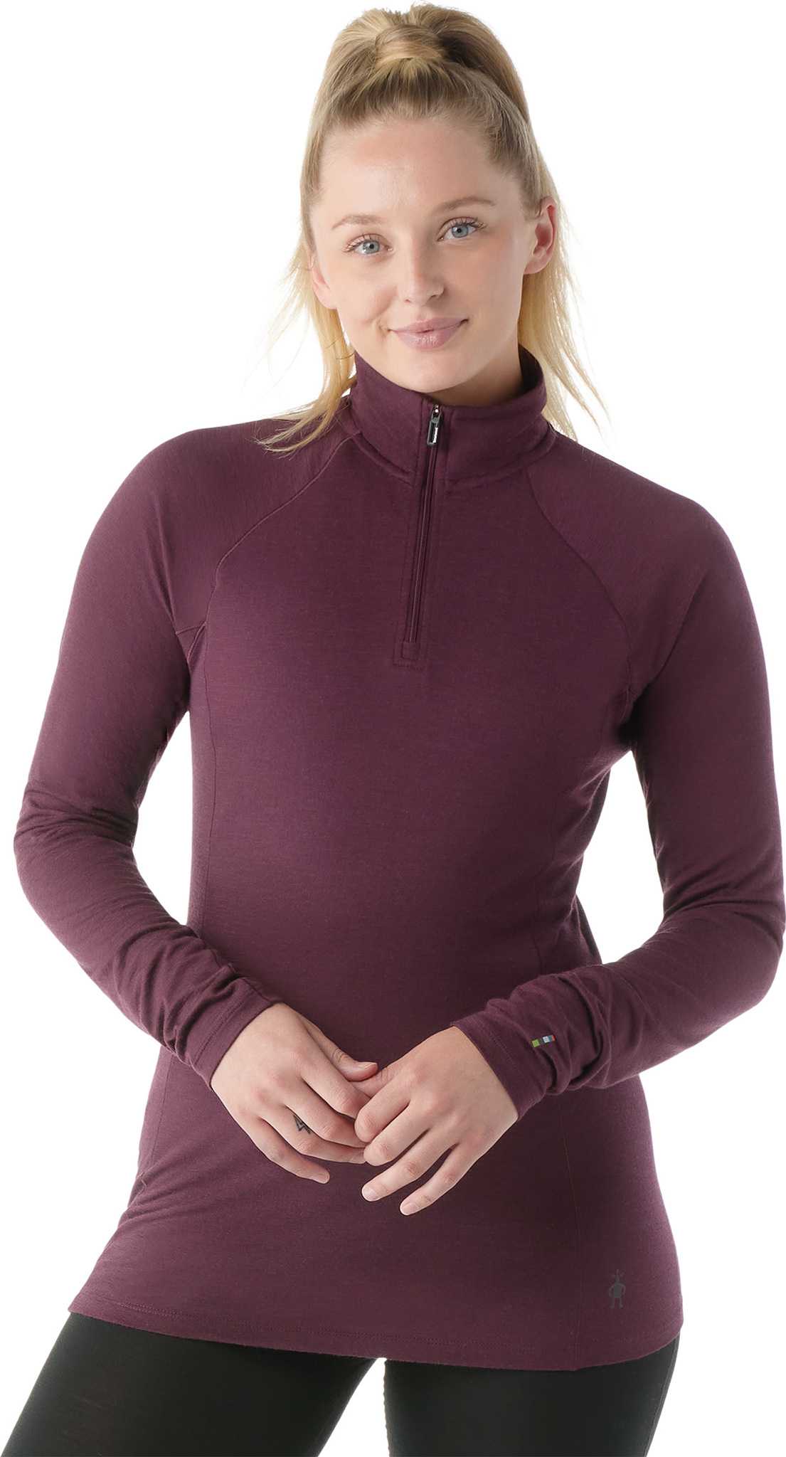 Image de produit pour Haut de base à demi-glissière toute saison Merino classique en boîte - Femme
