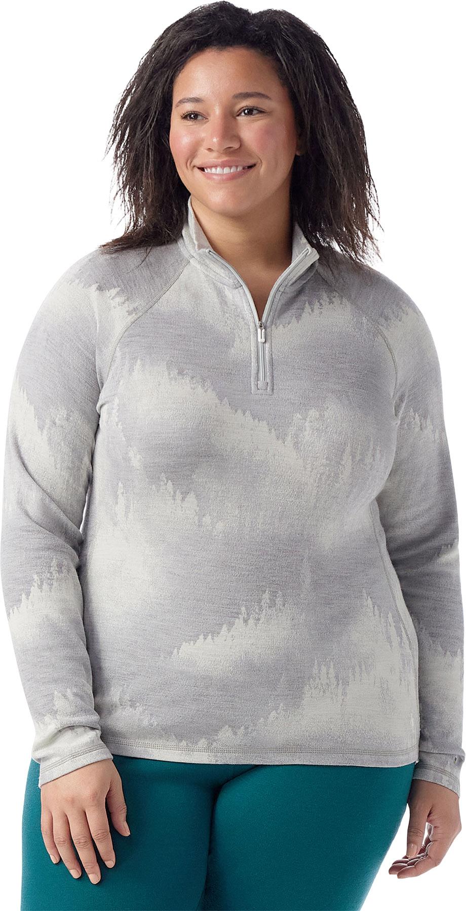 Product gallery image number 3 for product Classic Thermal Merino Plus Size 1/4 Zip Base Layer Top - Women's
