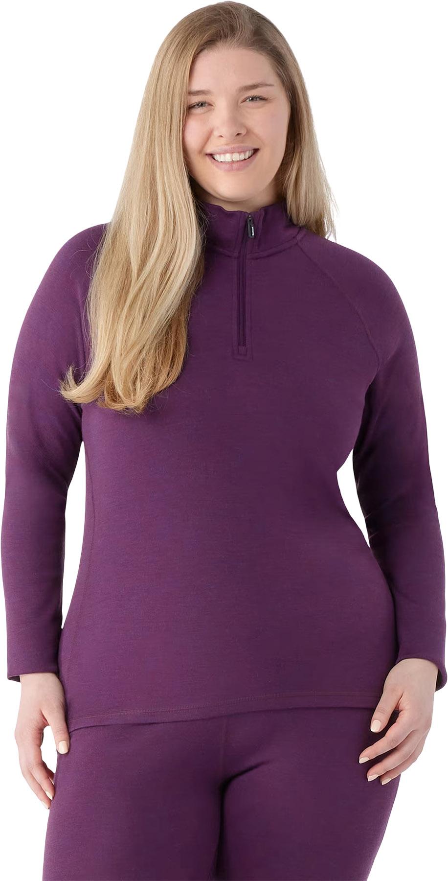 Product gallery image number 2 for product Classic Thermal Merino Plus Size 1/4 Zip Base Layer Top - Women's