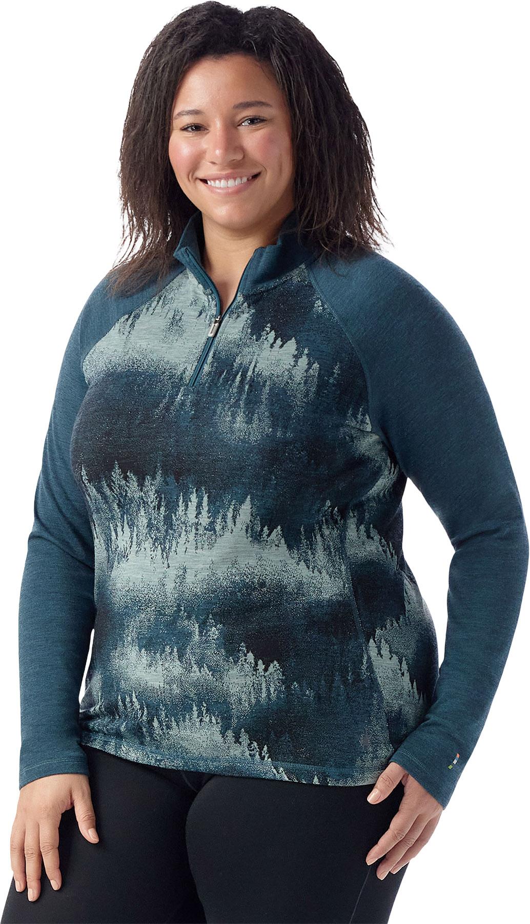 Numéro de l'image de la galerie de produits 3 pour le produit Haut couche de base à glissière 1/4 en mérinos Classic Thermal - Grande taille - Femme