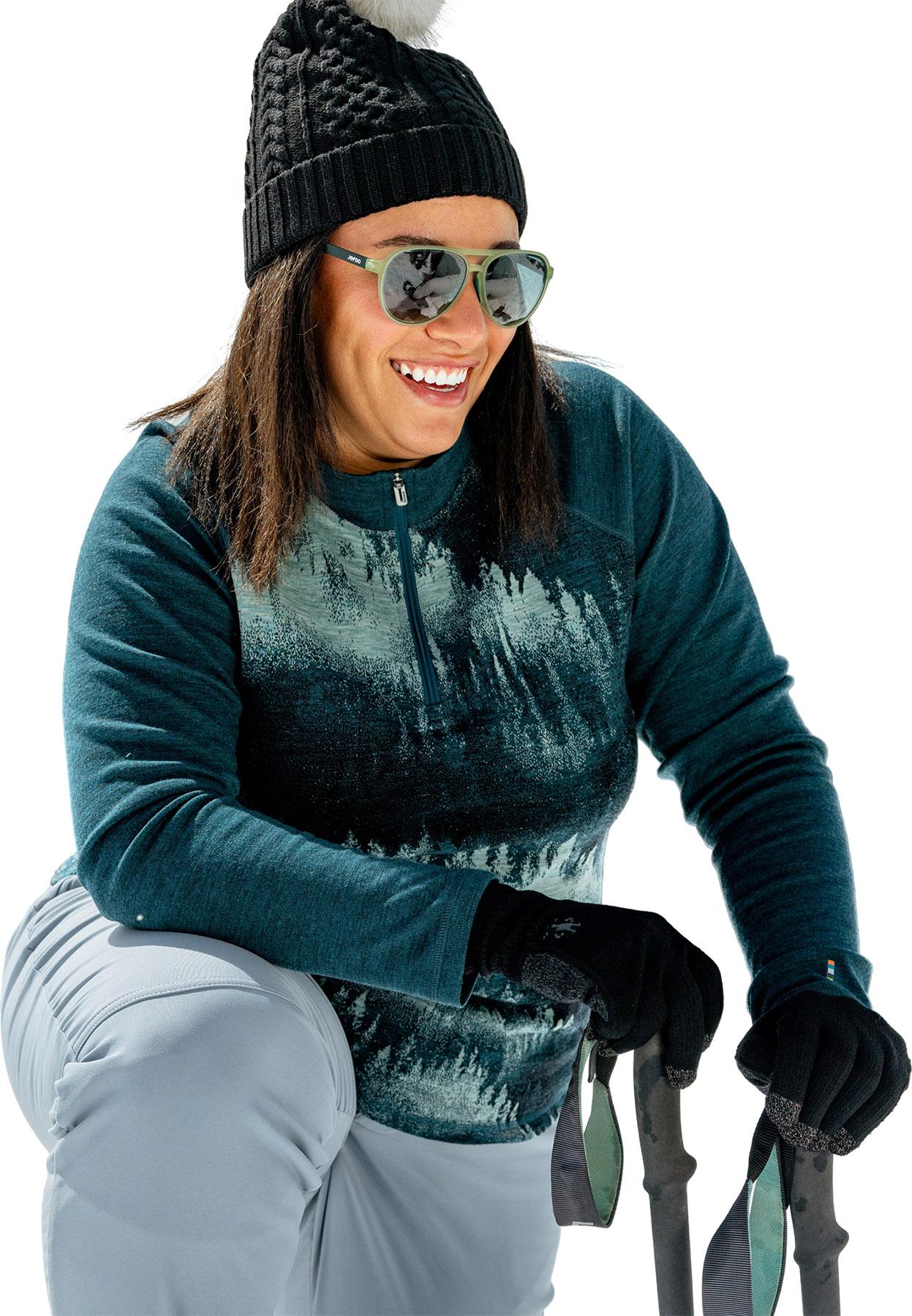 Numéro de l'image de la galerie de produits 4 pour le produit Haut couche de base à glissière 1/4 en mérinos Classic Thermal - Grande taille - Femme