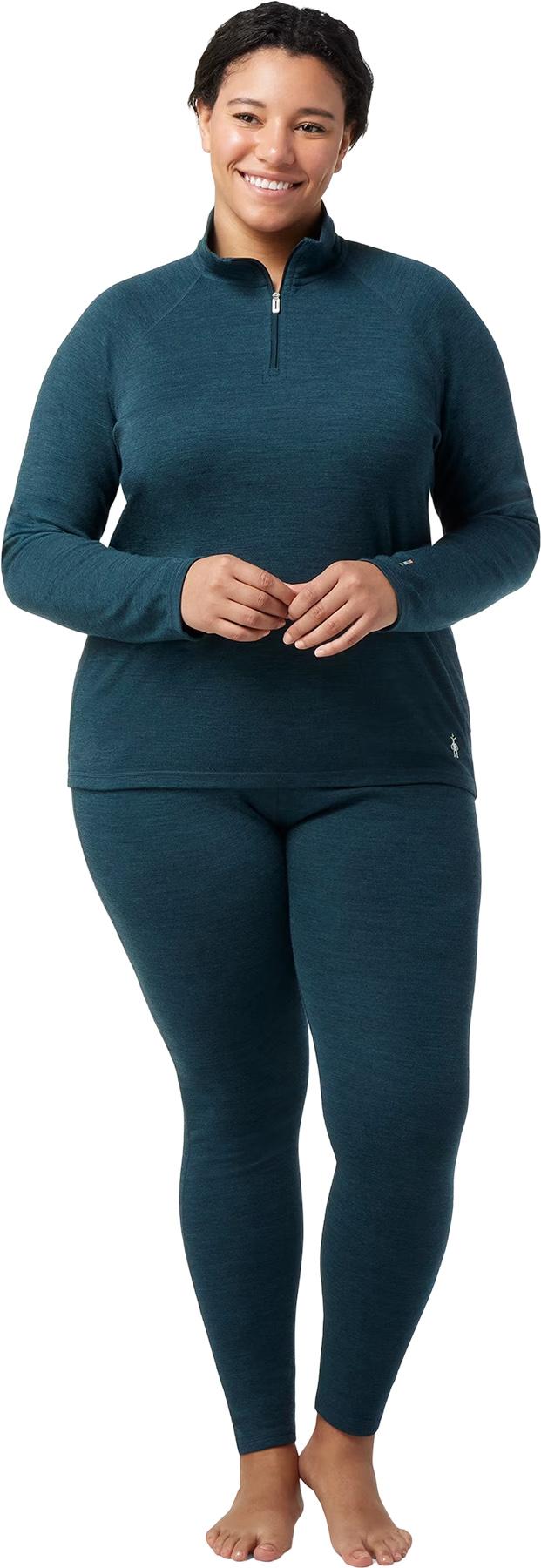 Product gallery image number 2 for product Classic Thermal Merino Plus Size 1/4 Zip Boxed Base Layer Top - Women's