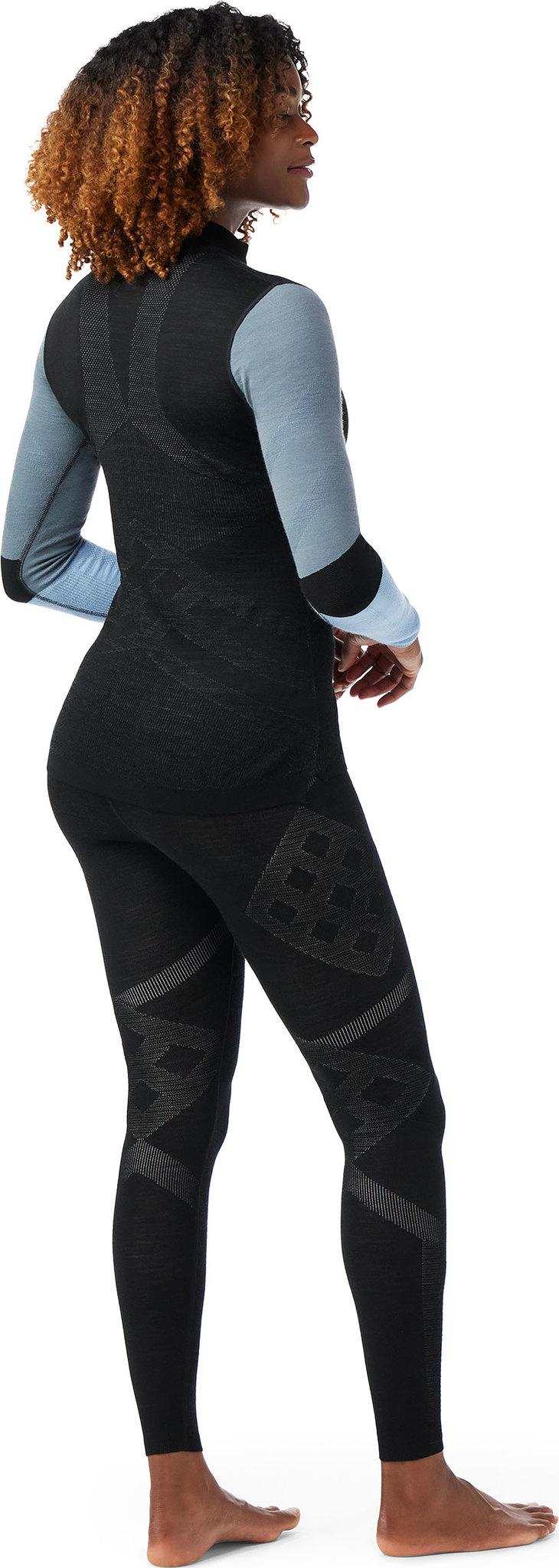 Numéro de l'image de la galerie de produits 3 pour le produit Couche de base pour le haut à 1/4 Zip couleurs contrastantes en mérinos thermique Intraknit - Femme