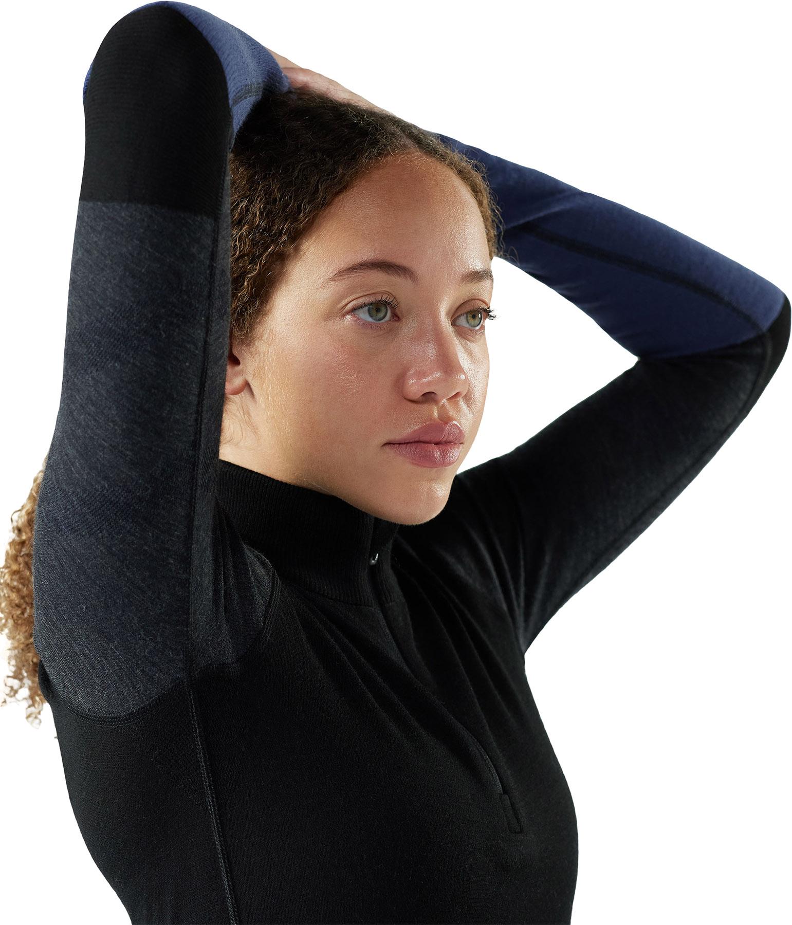 Product gallery image number 3 for product Intraknit Thermal Merino Colorblock 1/4 Zip Base Layer Top - Women's 