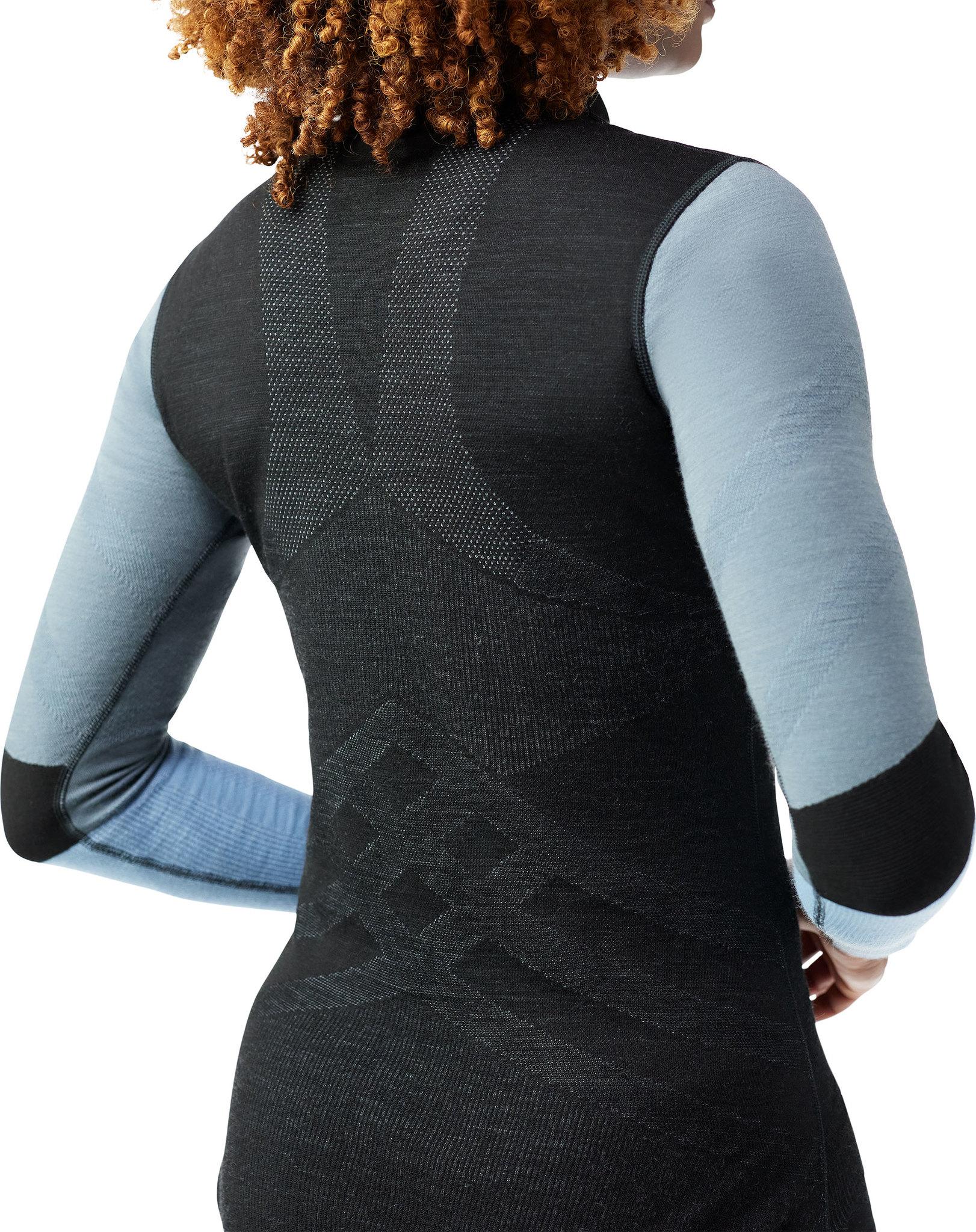 Numéro de l'image de la galerie de produits 2 pour le produit Couche de base pour le haut à 1/4 Zip couleurs contrastantes en mérinos thermique Intraknit - Femme