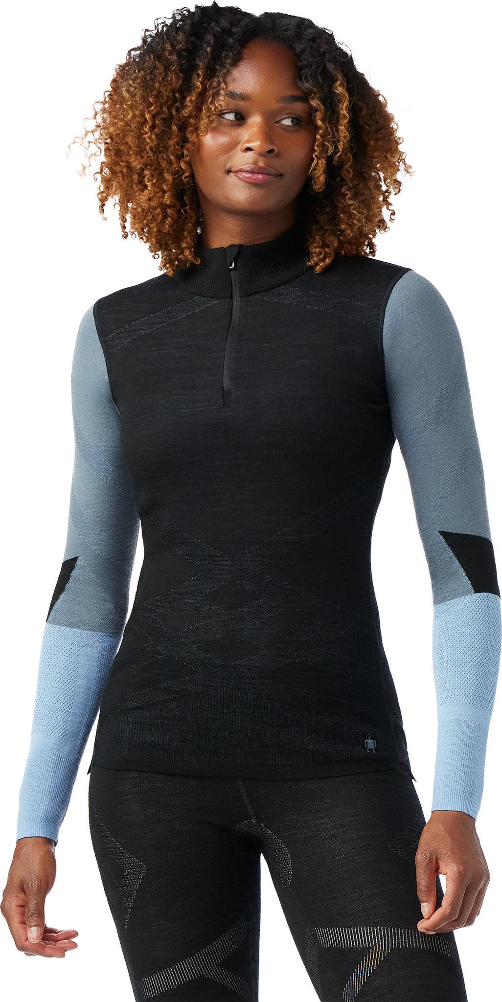 Product image for Intraknit Thermal Merino Colorblock 1/4 Zip Base Layer Top - Women's
