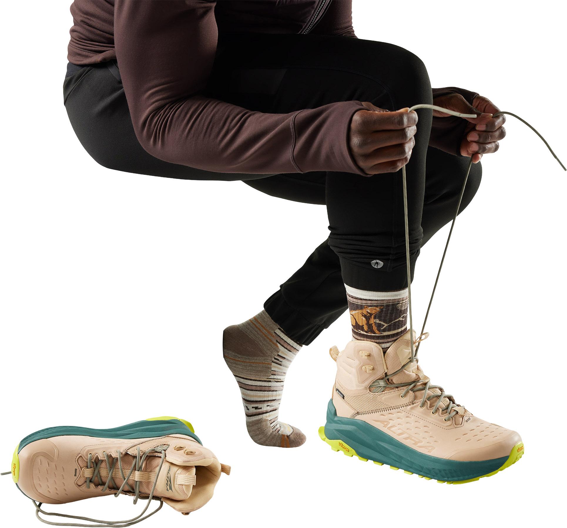 Product gallery image number 2 for product Hike Targeted Cushion Bear Stripe Mid Crew Socks - Men's