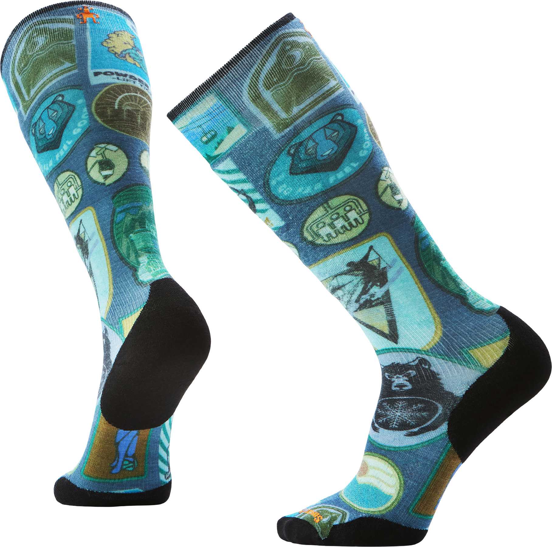 Product image for Ski Explorer Targeted Cushion Print Over The Calf Socks - Men's
