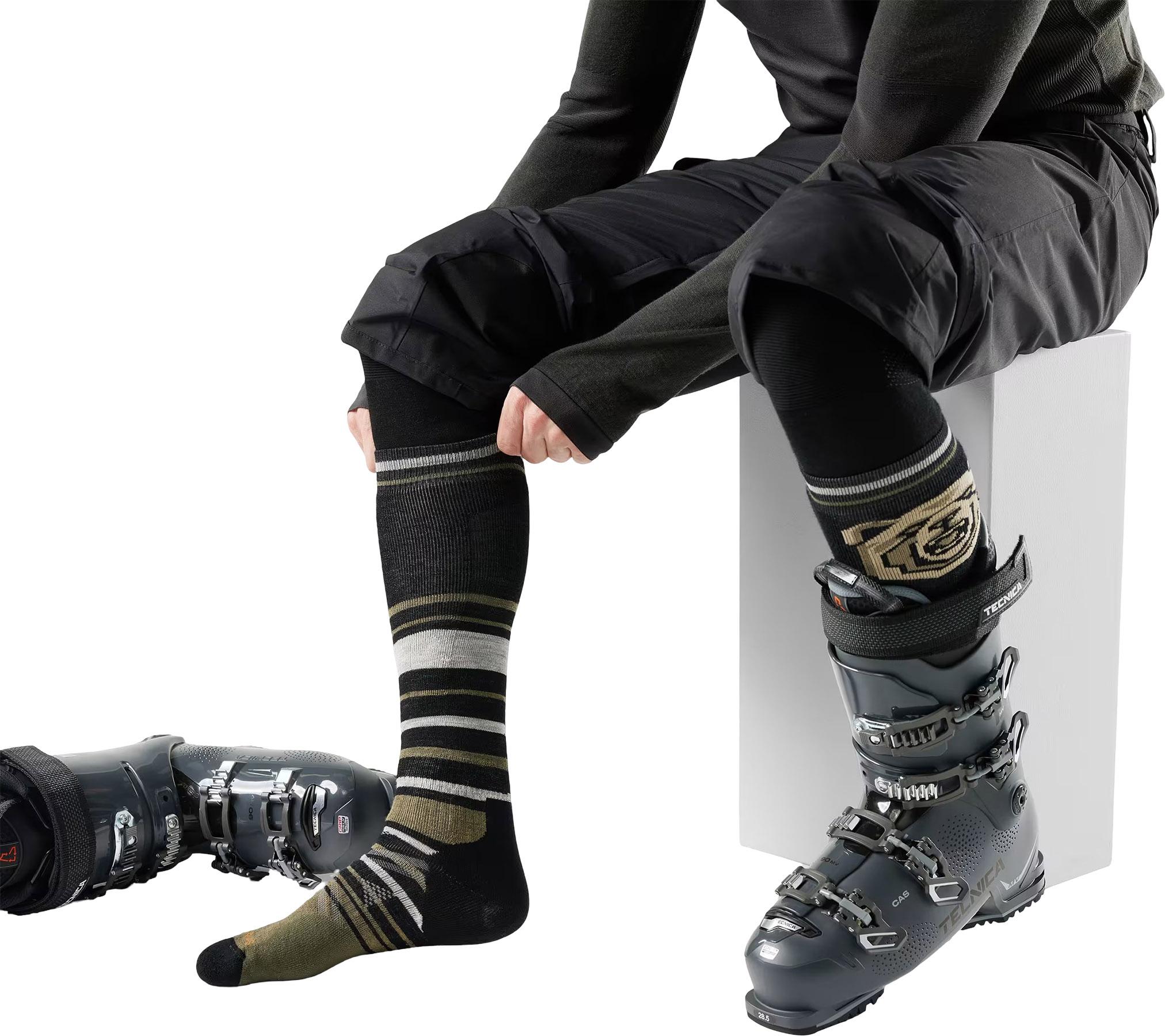 Product gallery image number 2 for product Ski Growling Grizzly Full Cushion Over The Calf Socks - Unisex