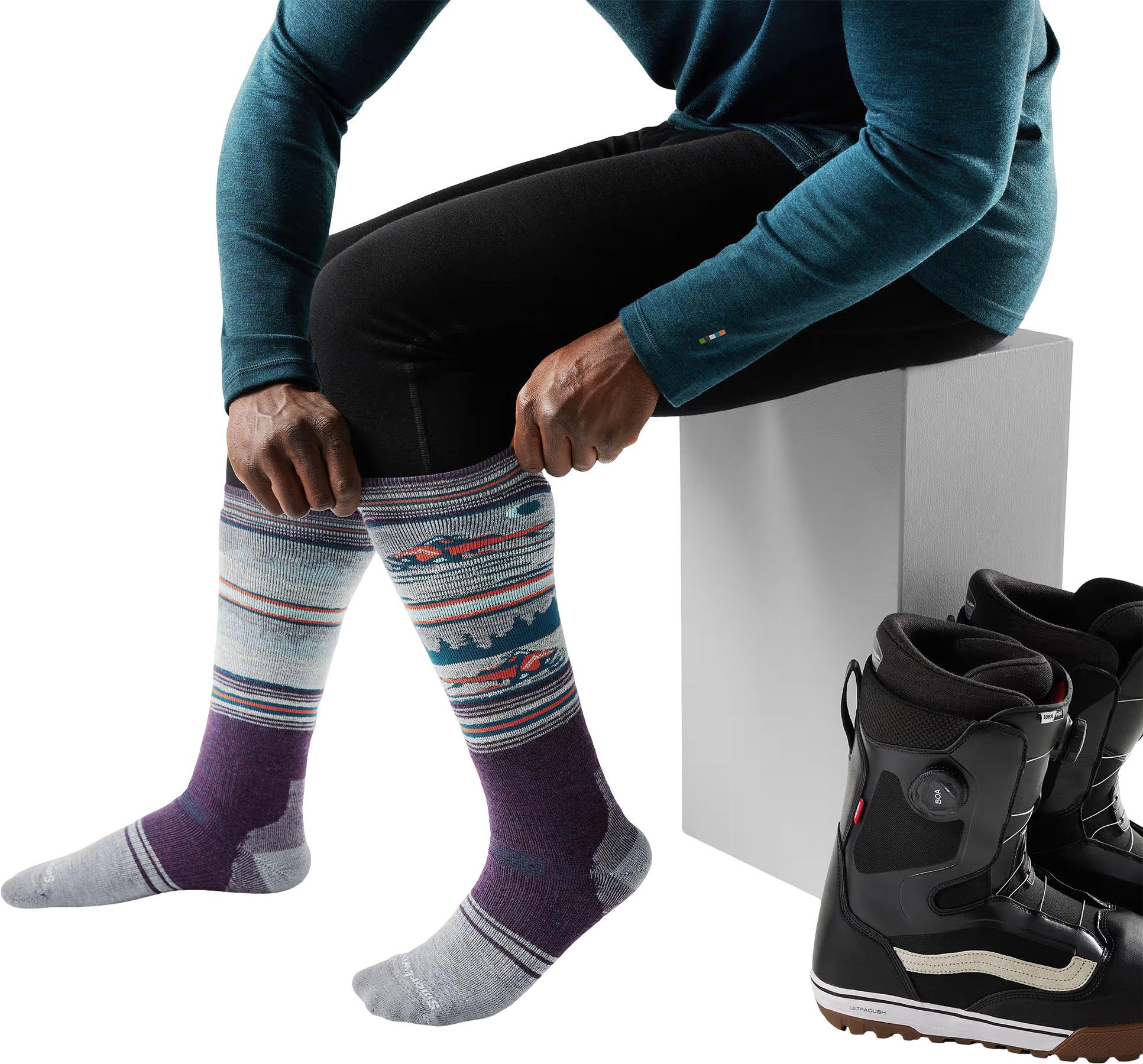 Product gallery image number 2 for product Snowboard Snowmobile Full Cushion Over The Calf Socks - Men's