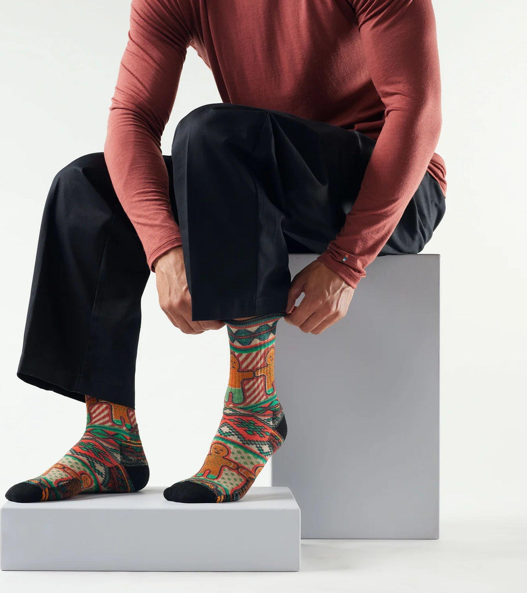 Product gallery image number 2 for product Everyday Cozy Holiday Mosaic Print Crew Socks - Unisex