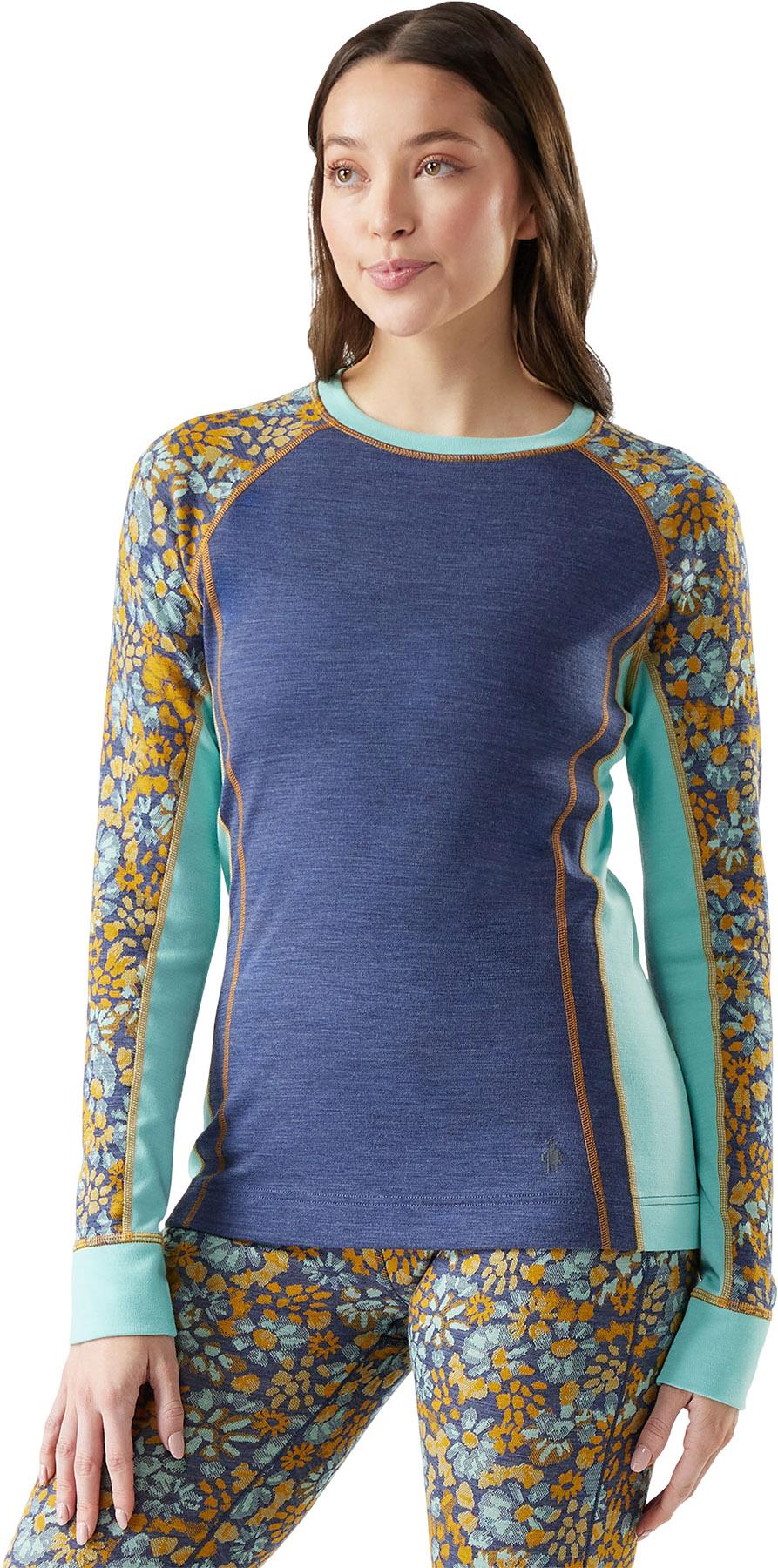 Product gallery image number 3 for product Classic Thermal Merino Colorblock Boxed Crew Neck Base Layer Top - Women's