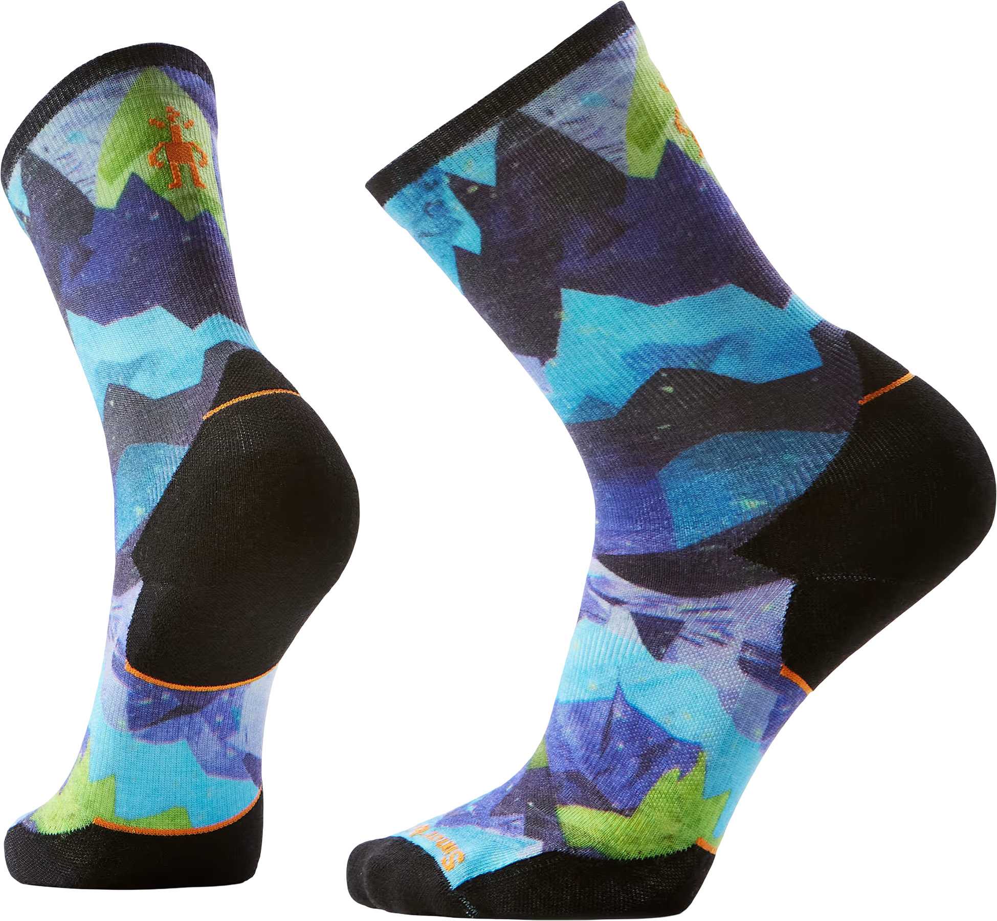 Product image for Trail Run Targeted Cushion Summit Sector Print Crew Socks - Men's