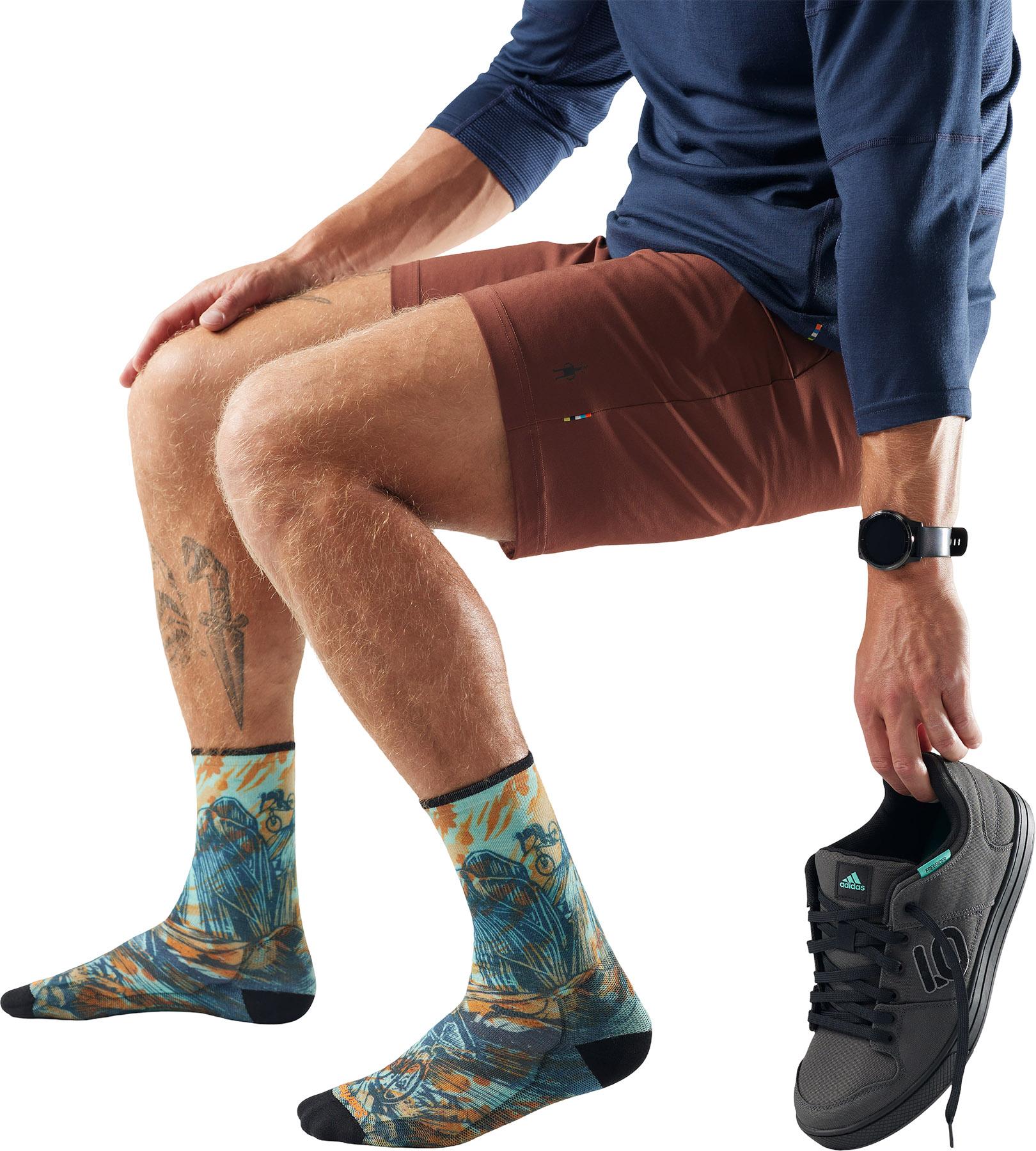Product gallery image number 2 for product Bike Zero Cushion Rugged Ride Print Crew Socks - Men's