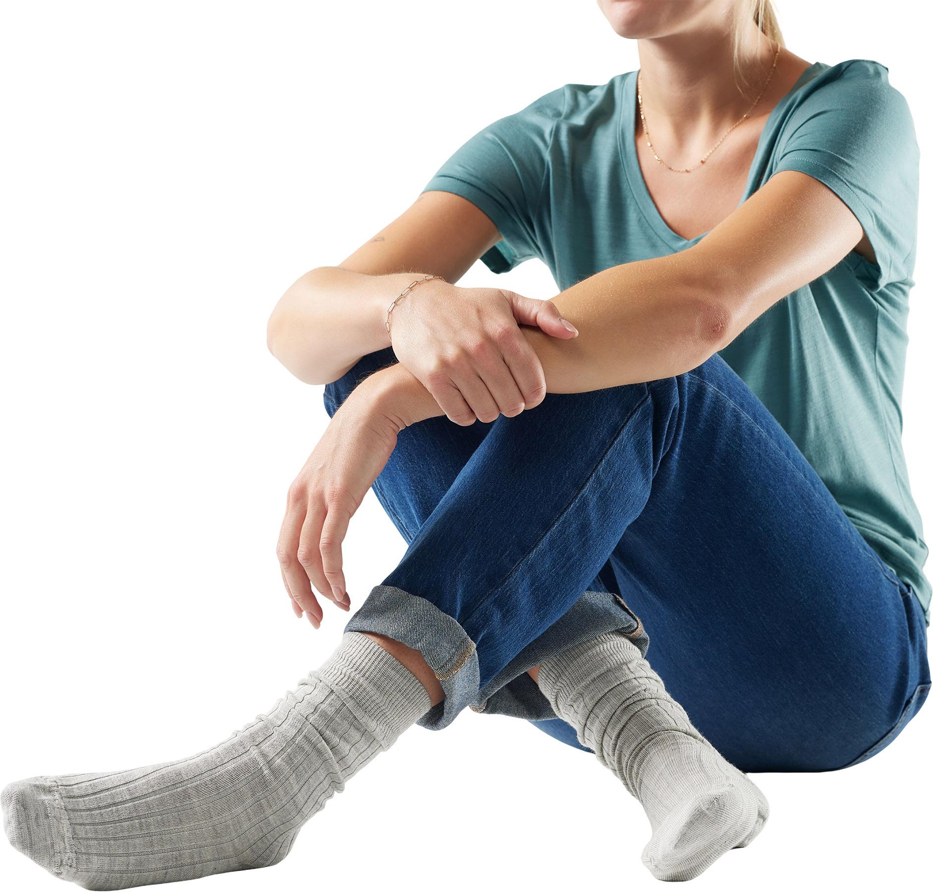 Product gallery image number 2 for product Everyday Slouchy Rib Tall Crew Socks - Women's