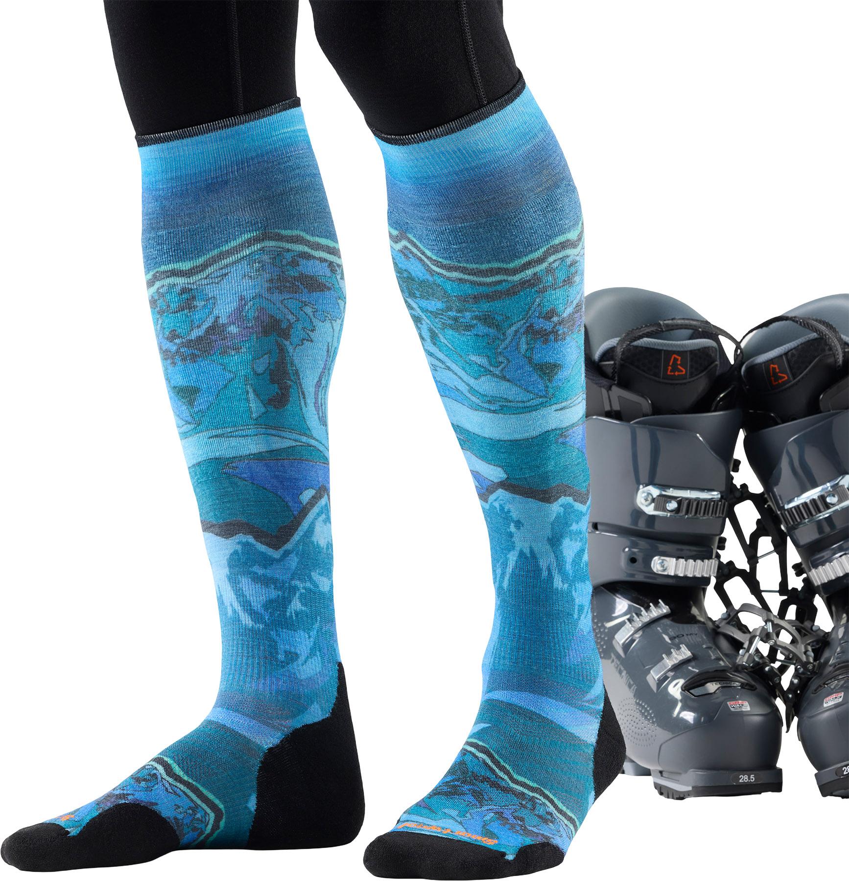 Product gallery image number 2 for product Ski Targeted Cushion Storm Peak Print OTC Socks