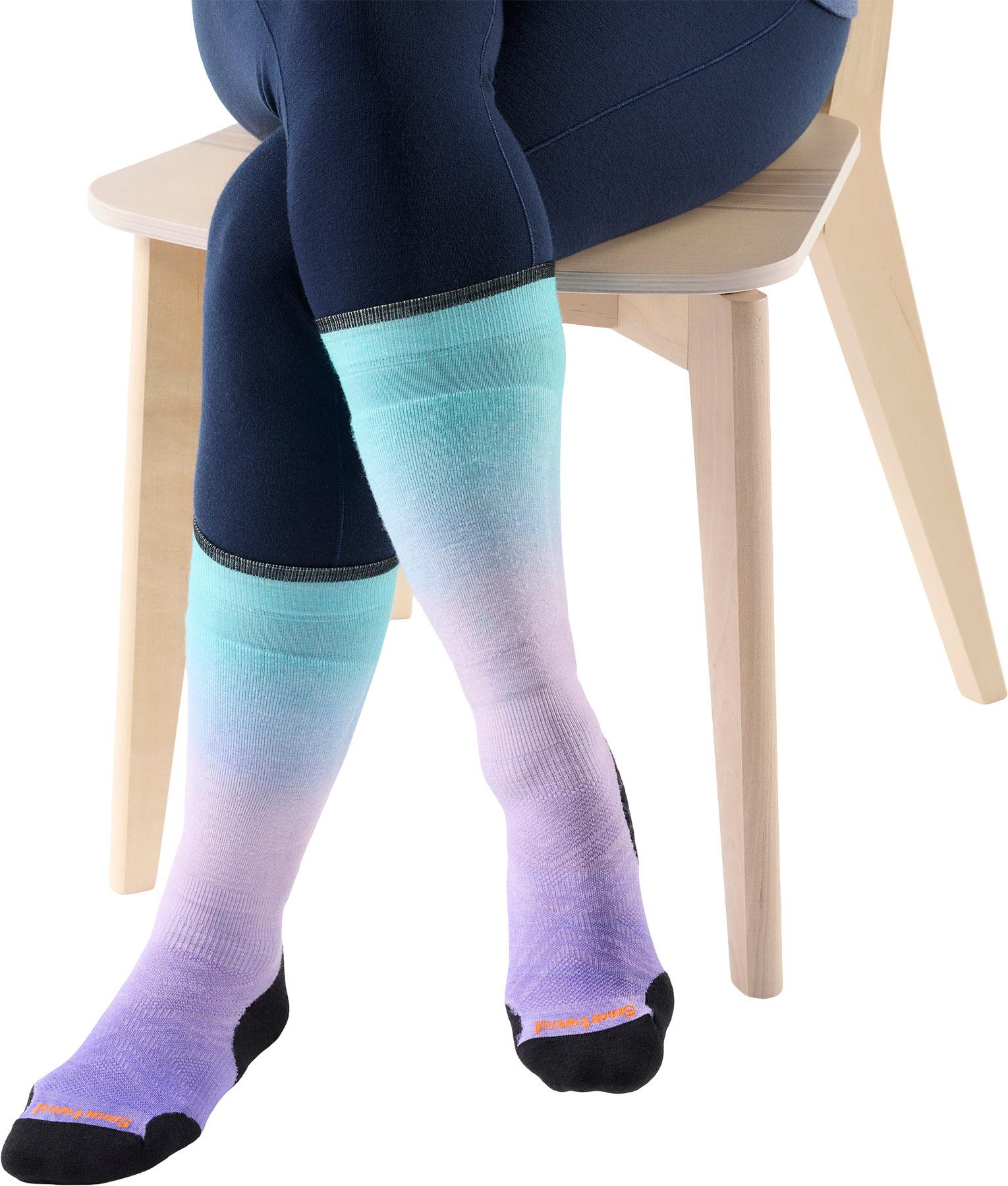 Product gallery image number 2 for product Ski Targeted Cushion Ombre Print OTC Socks - Women's