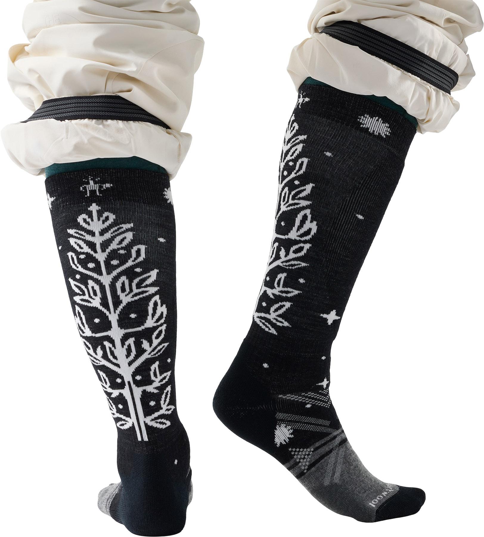 Numéro de l'image de la galerie de produits 2 pour le produit Chaussettes de ski à matelassage intégral hauteur genou imprimé Ice Blossom - Femme