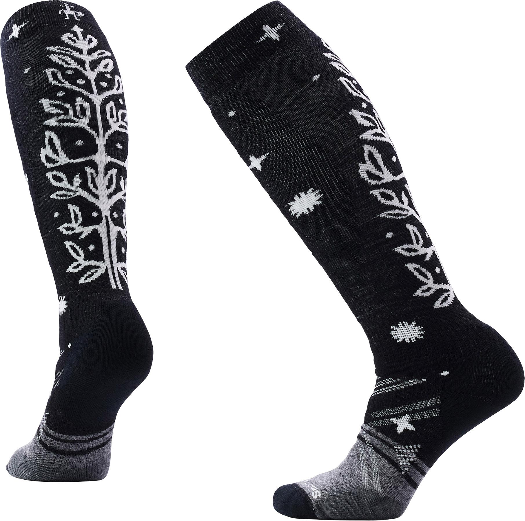 Image de produit pour Chaussettes de ski à matelassage intégral hauteur genou imprimé Ice Blossom - Femme
