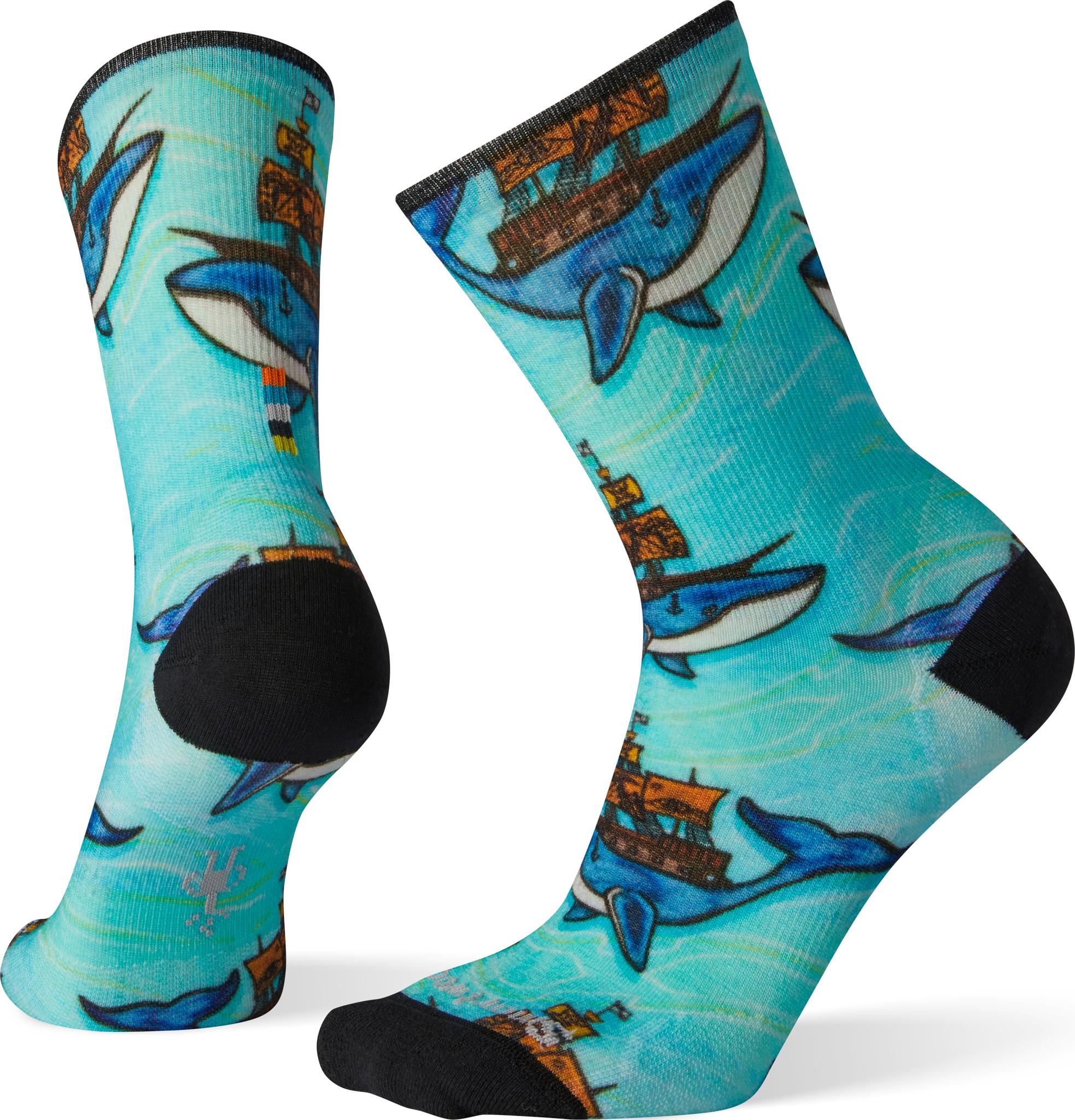 Product gallery image number 1 for product Curated Mitas Whale Crew Socks - Women's