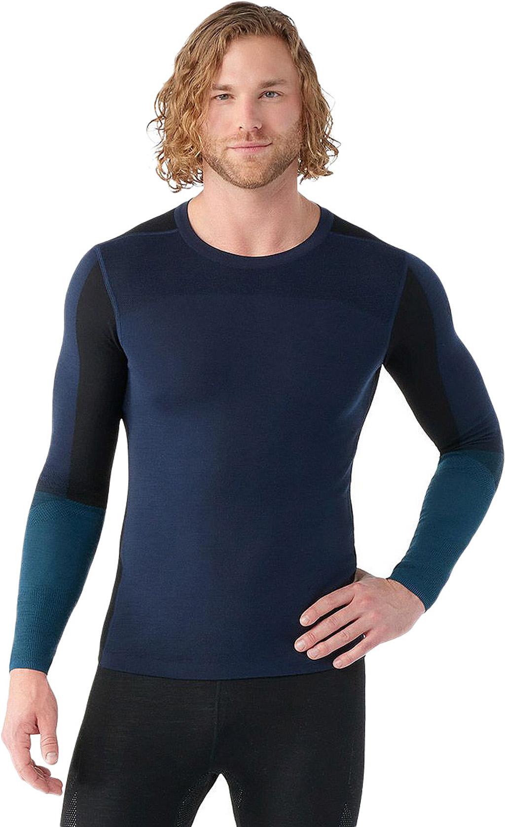 Product gallery image number 2 for product Intraknit Thermal Merino Crew Neck Colorblock Base Layer Top - Men's