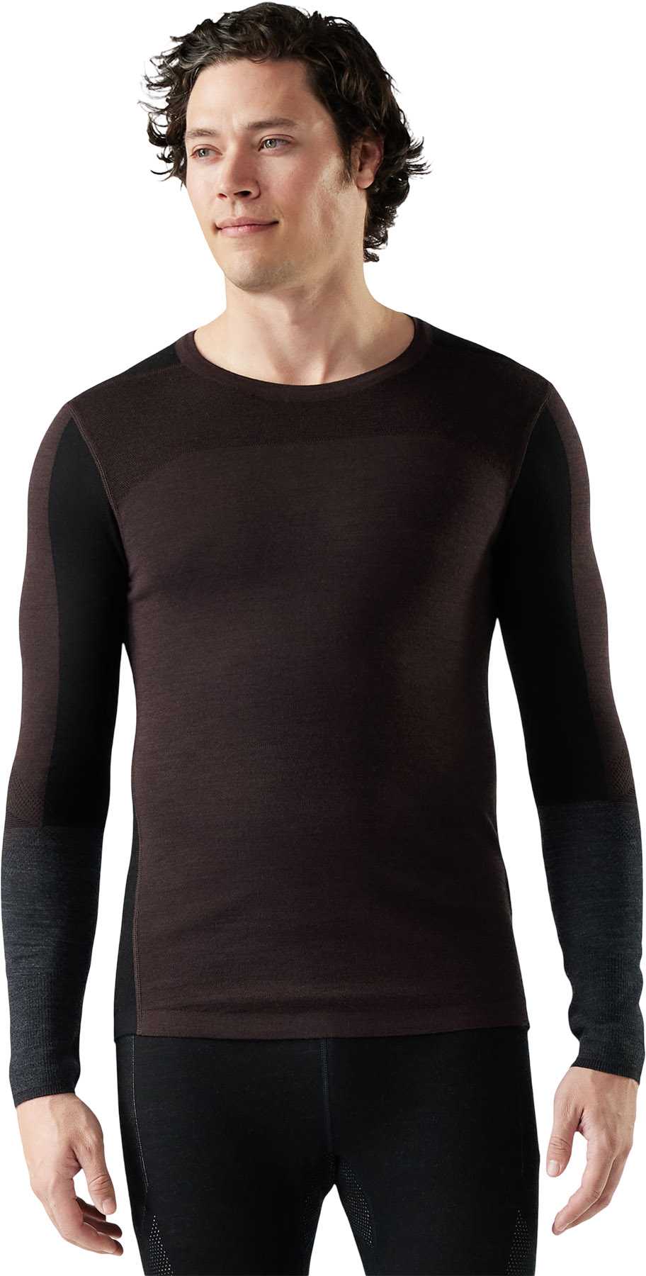 Product image for Intraknit Thermal Merino Crew Neck Colorblock Base Layer Top - Men's