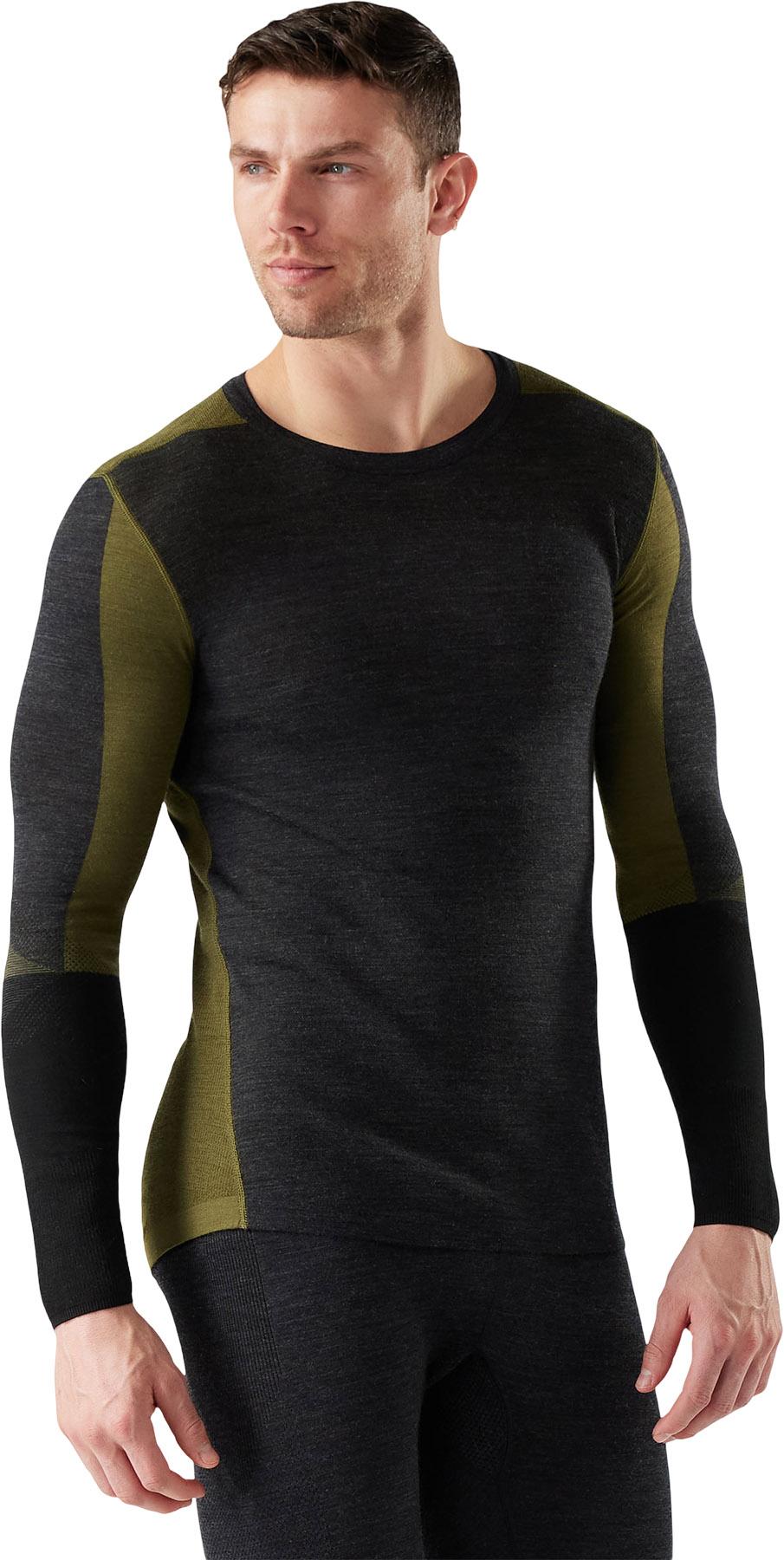 Product image for Intraknit Thermal Merino Crew Neck Colorblock Base Layer Top - Men's