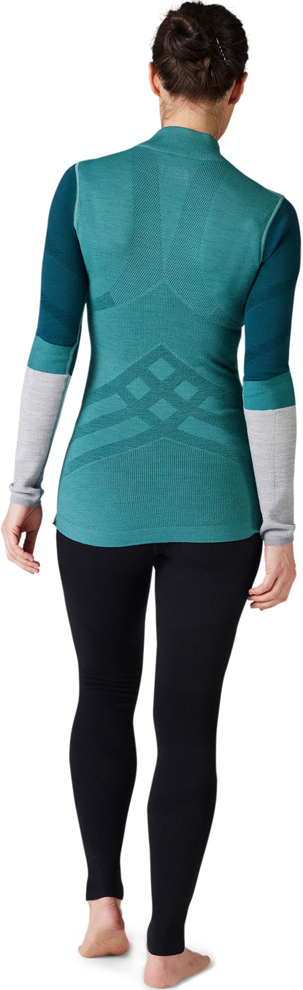 Numéro de l'image de la galerie de produits 2 pour le produit Couche de base zippée 1/4 Intraknit Colorblock Merino 200 - Femme